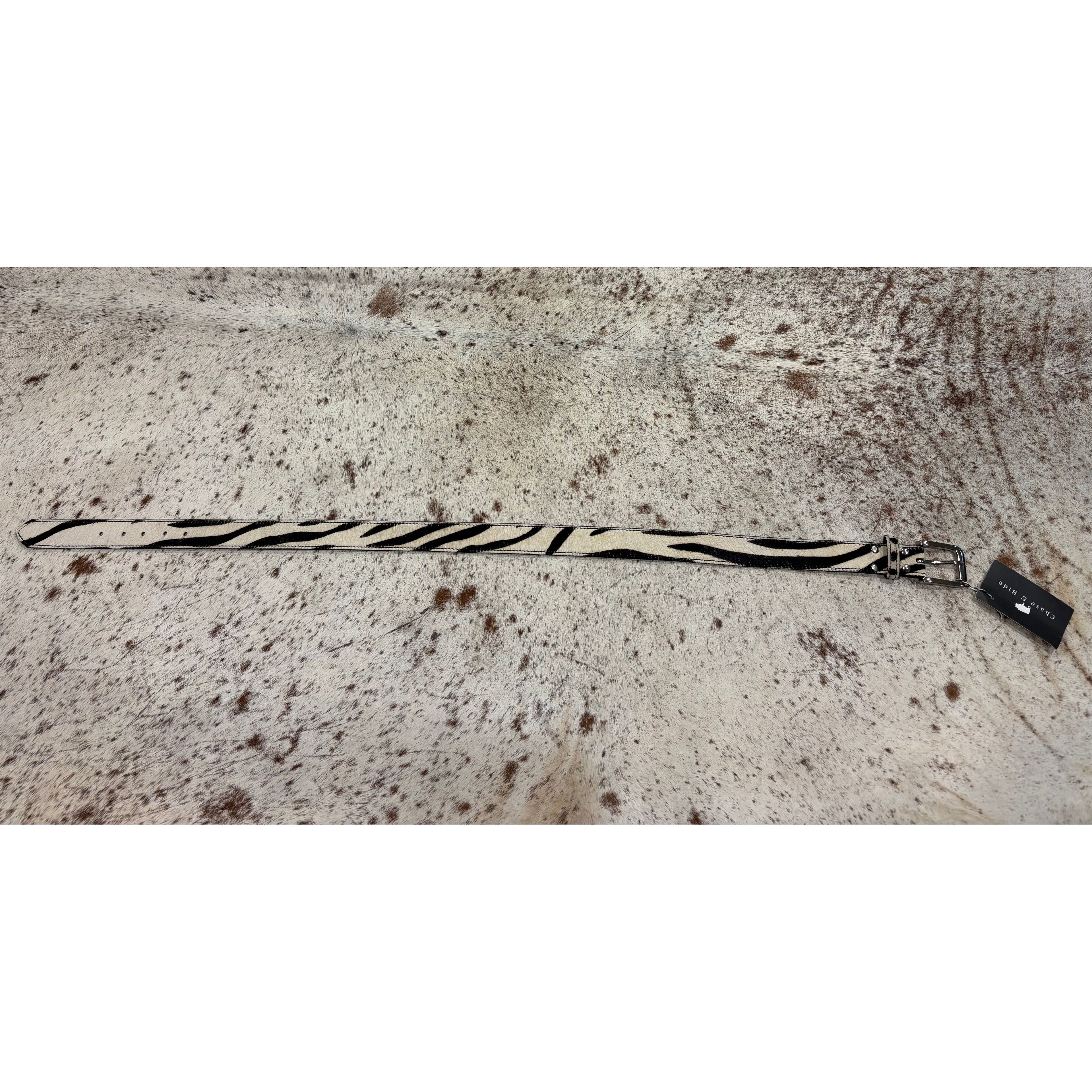 Zebra Leather Belt (small)