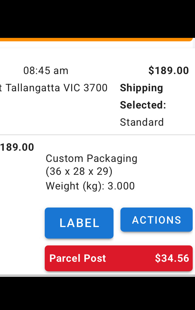 Yowy Freight - Tallangatta VIC 3700 $34.56-$10.00= 24.56