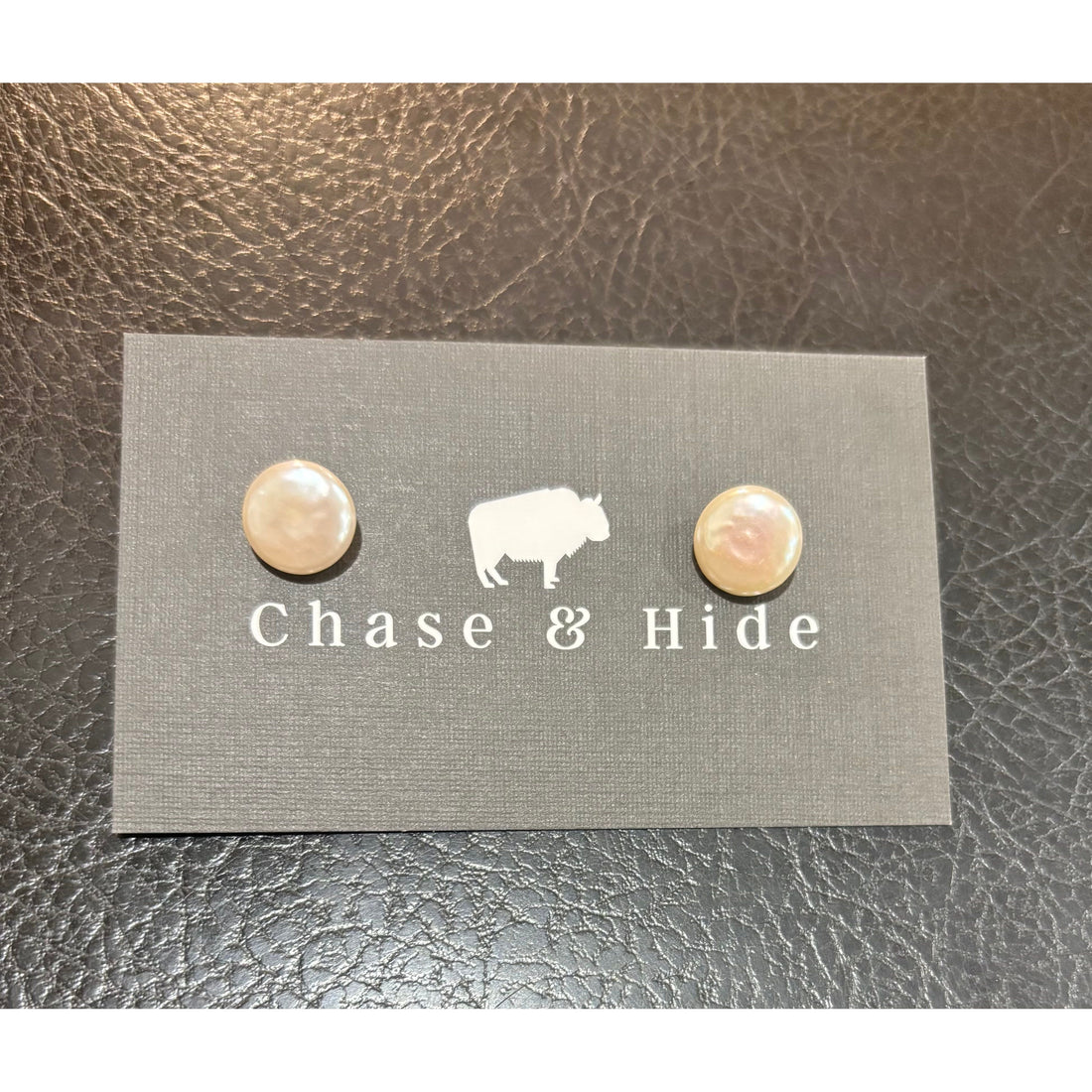 Coin Pearl Earring Studs
