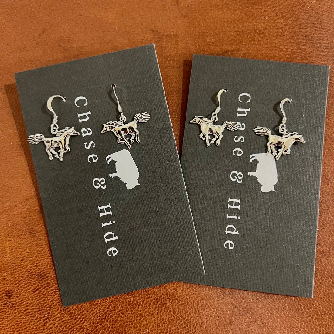 Running Horse Earrings Sterling Silver