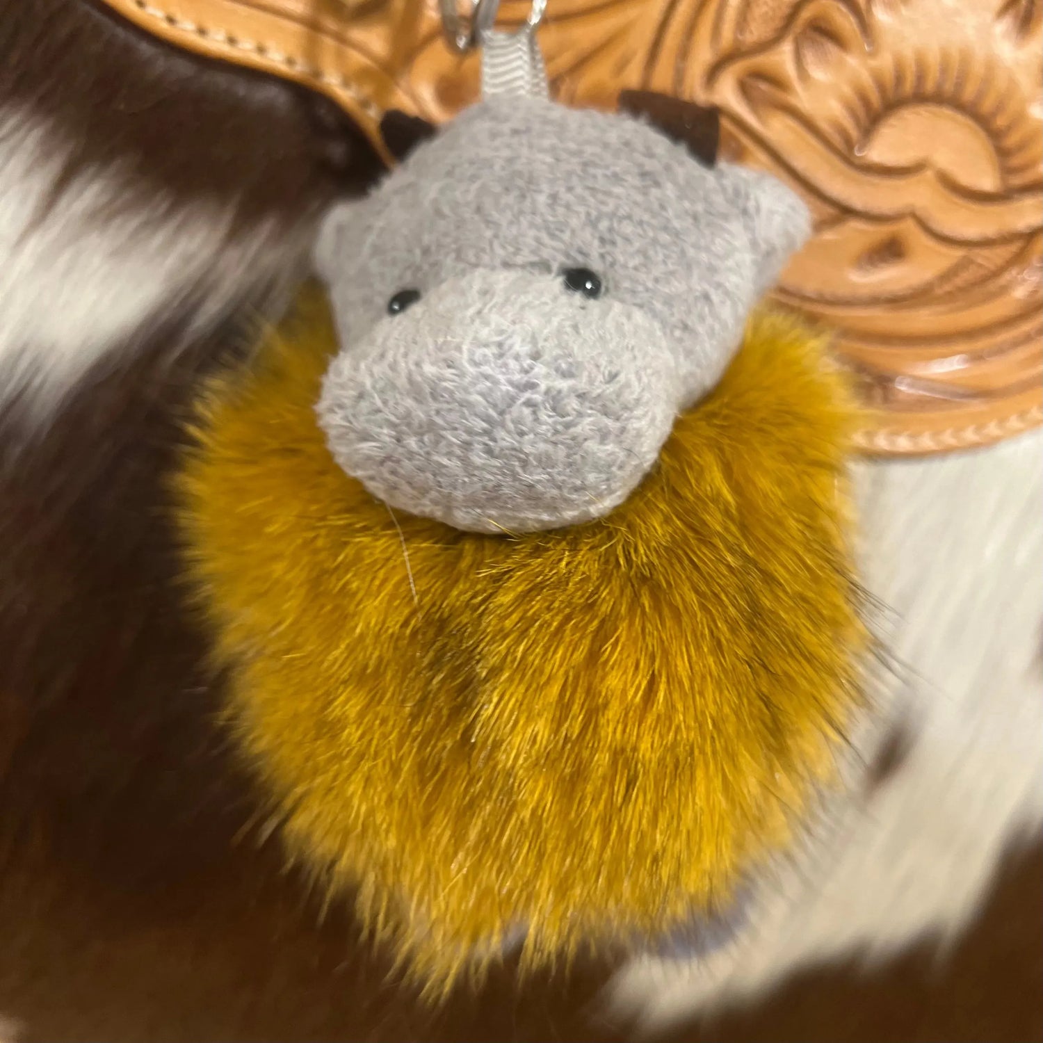 Cow Keychain brown