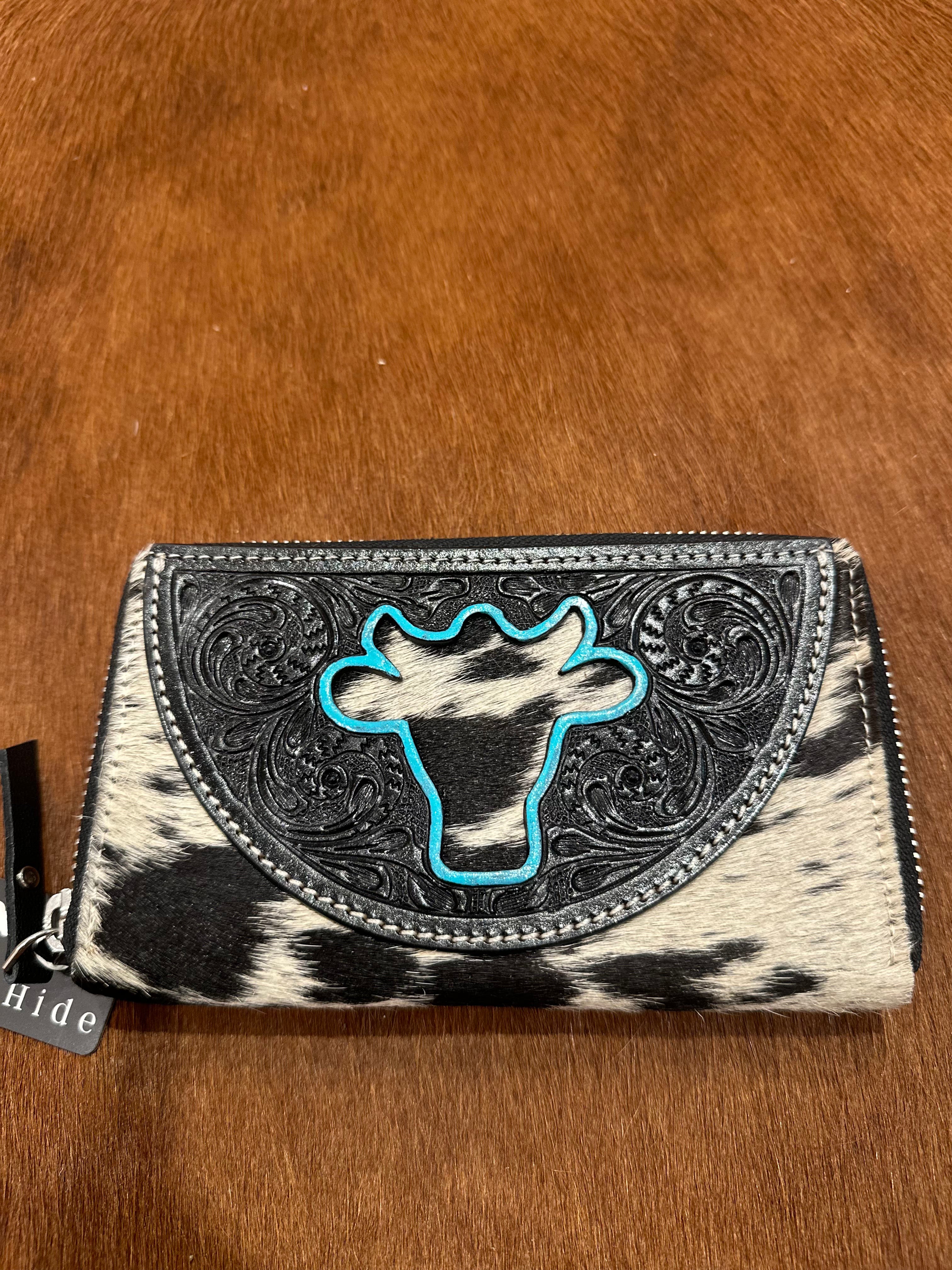 Bullhead Cowhide Tooling Leather small wallet