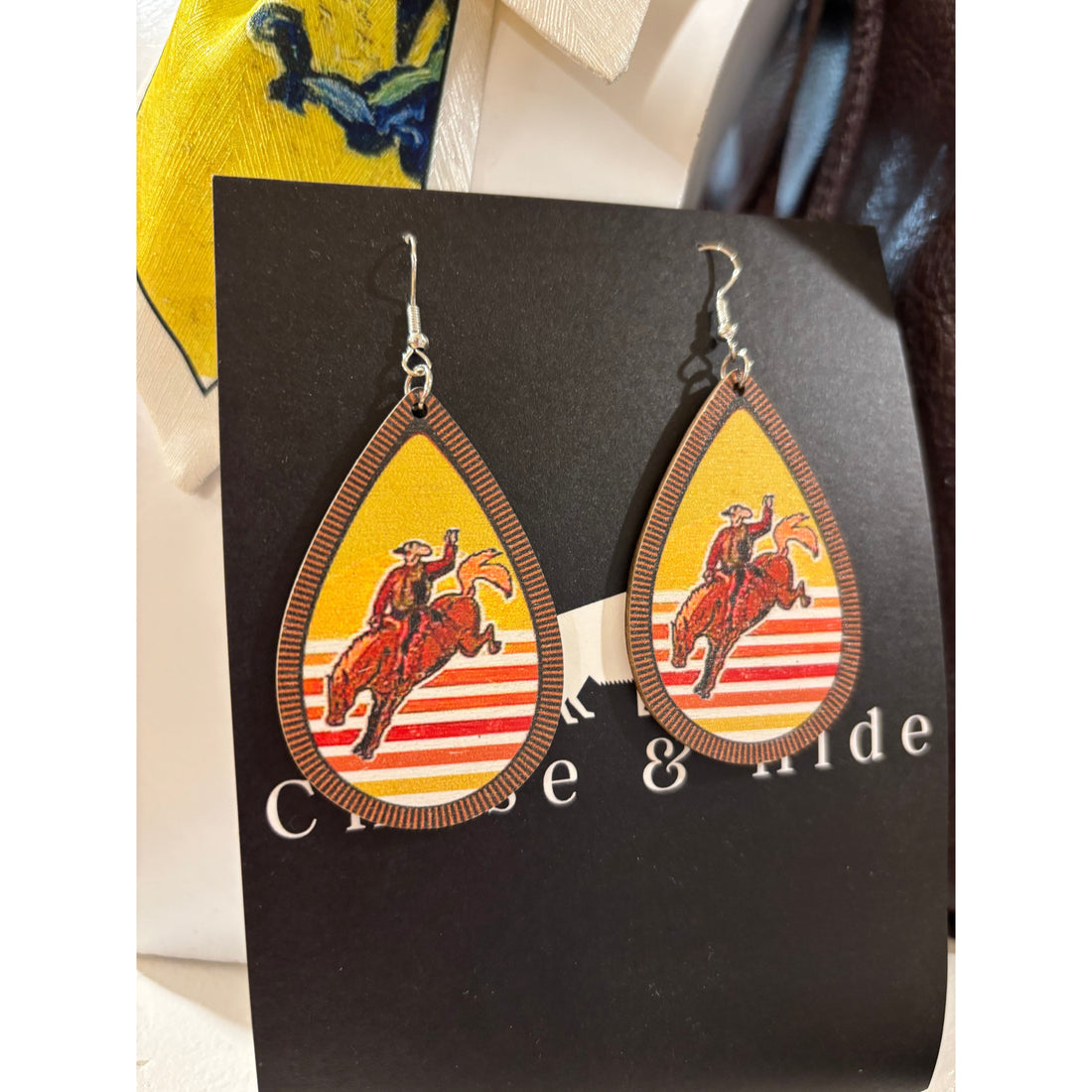 Wooden Drop Earrings