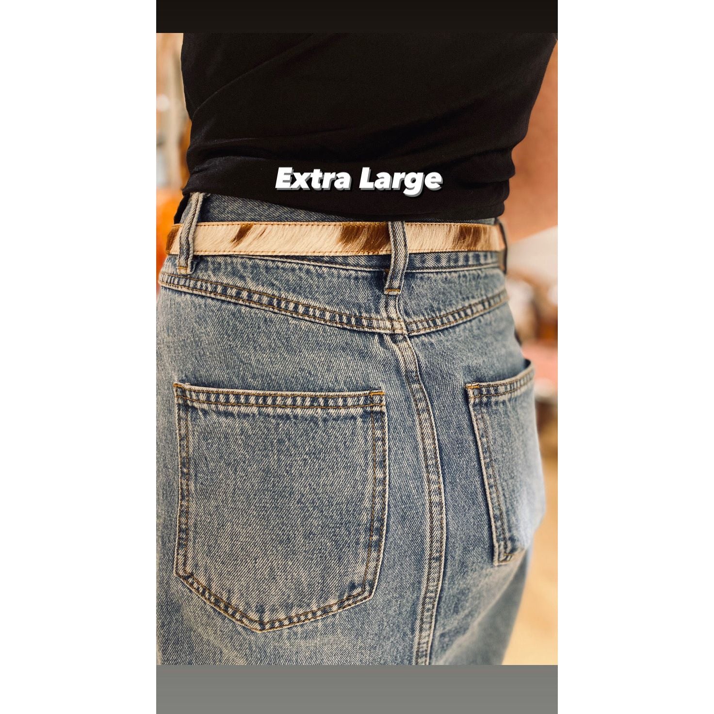 Tan Thin Cowhide Belt