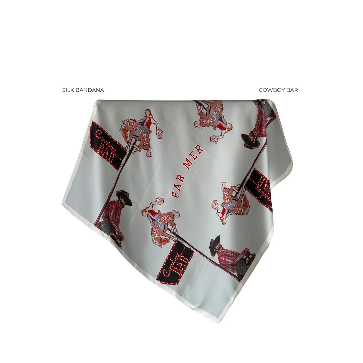 FAR MER by Whitney - Cowboy Bar Cotton Bandana Scarf