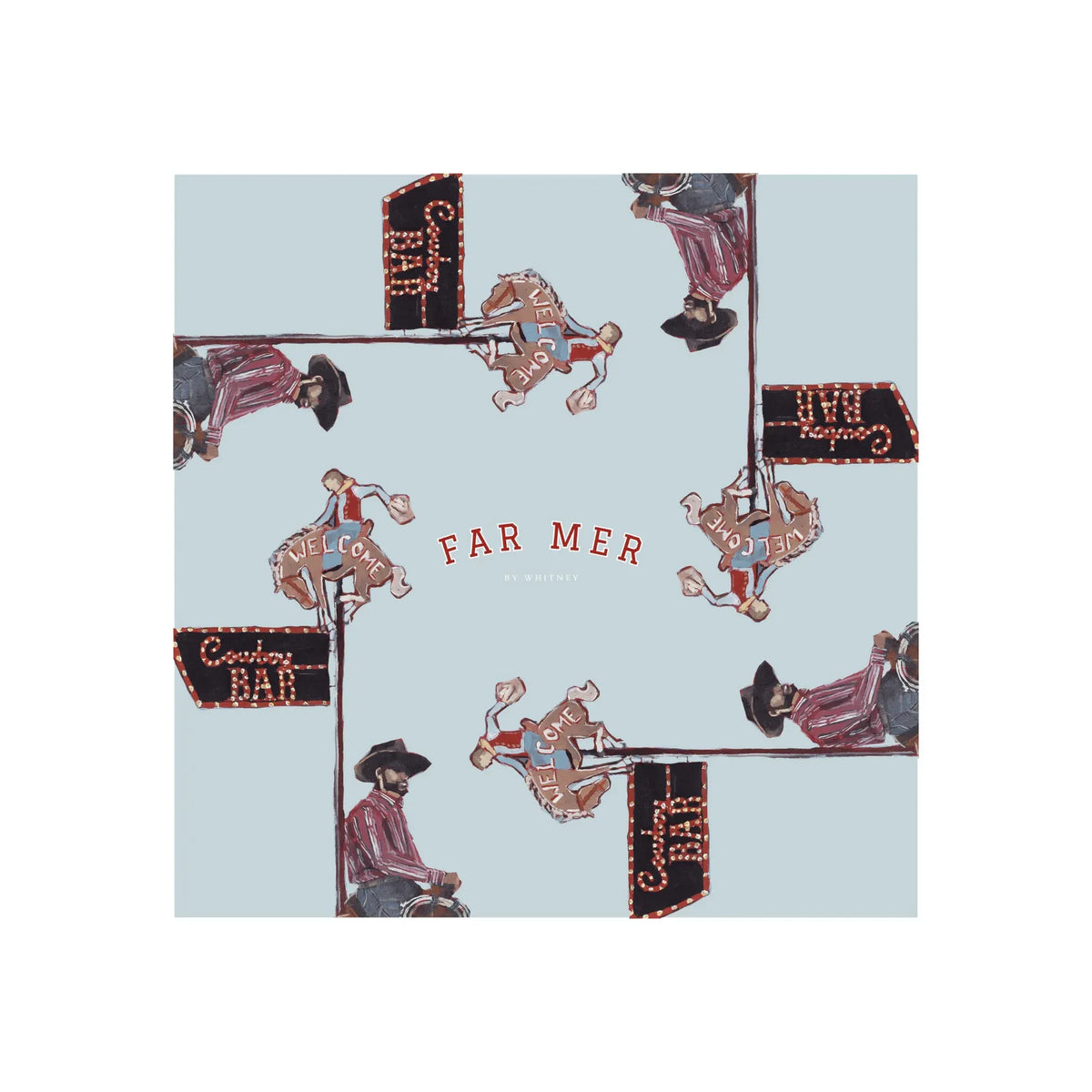 FAR MER by Whitney - Cowboy Bar Cotton Bandana Scarf