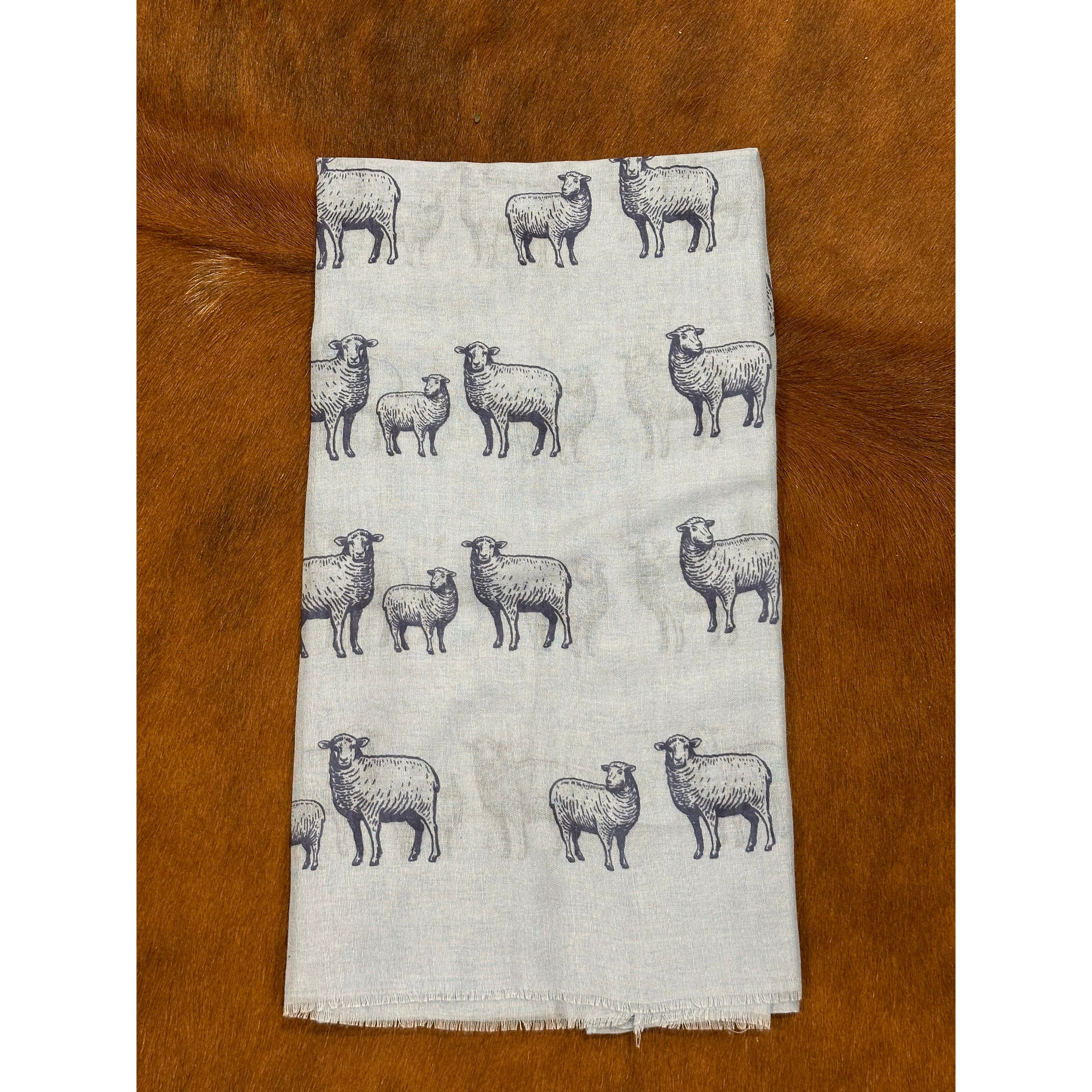 Sheep family scarf