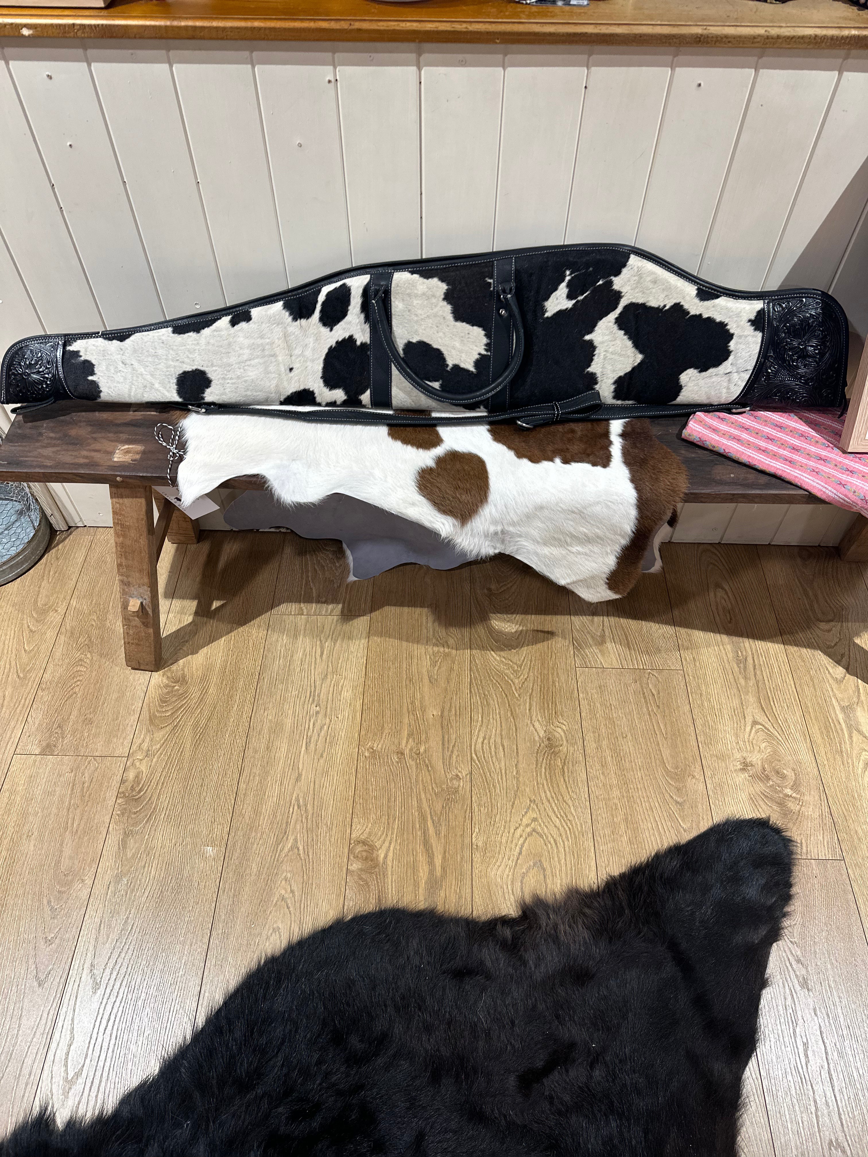 Rifle / Gun Case Cowhide and Tooling - Gun