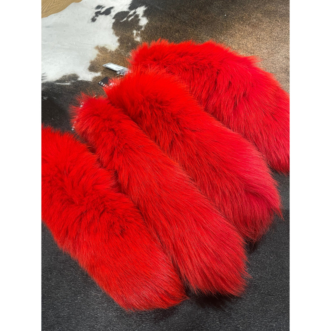Red Fox Tail Keyring / keychain
