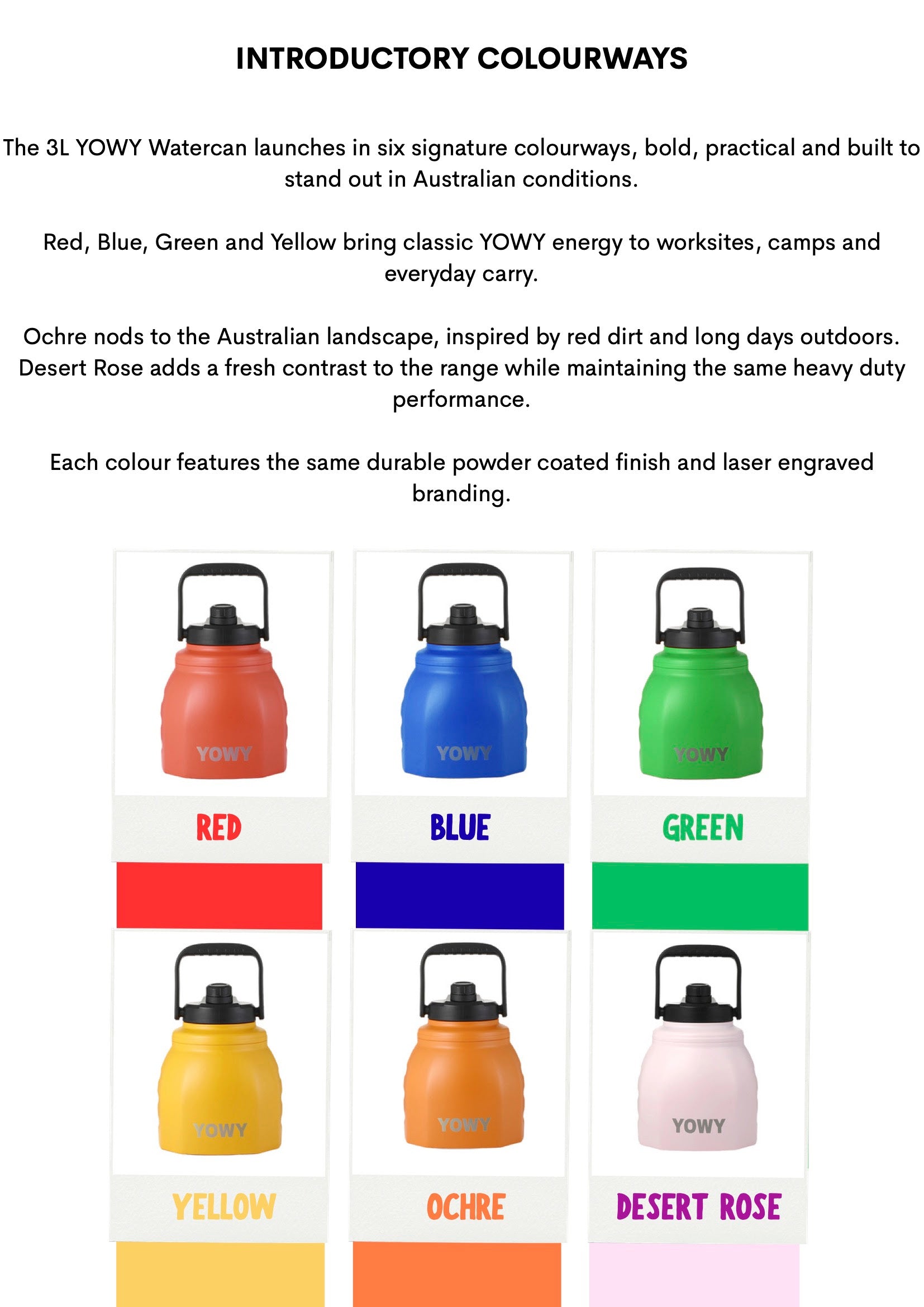 Yowy Water Cans - Local pickup only. (call 0439667255 if you would like yowys shipped as freight applies)