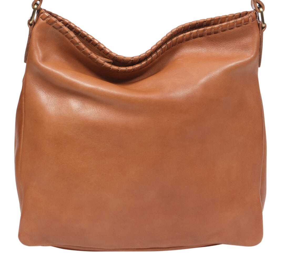 Tan soft leather handbag