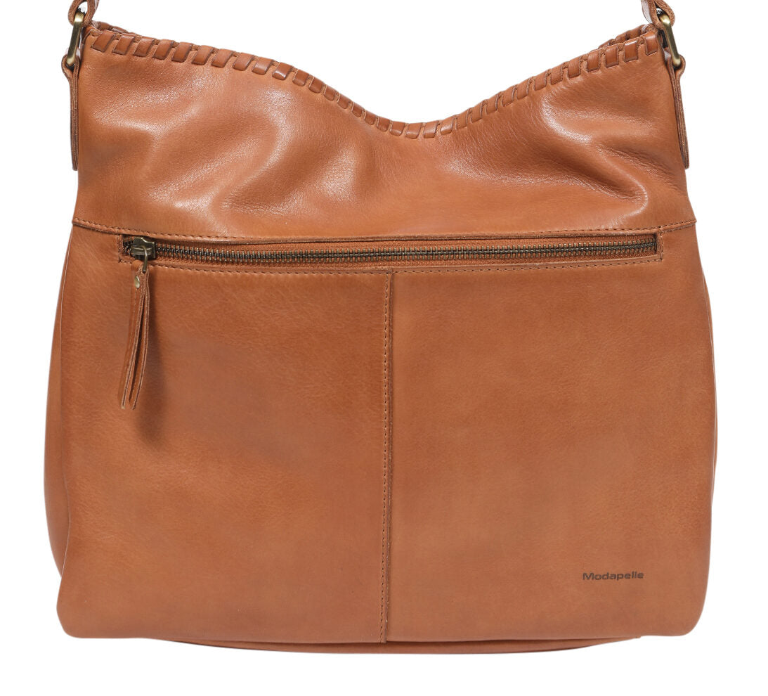Tan soft leather handbag