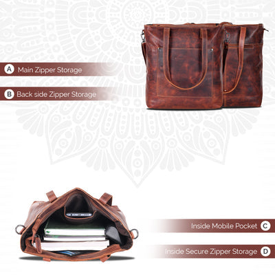 Sandel leather tote