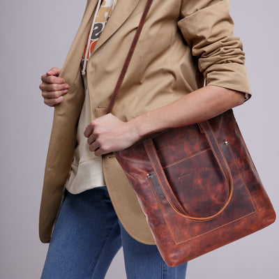 Sandel leather tote