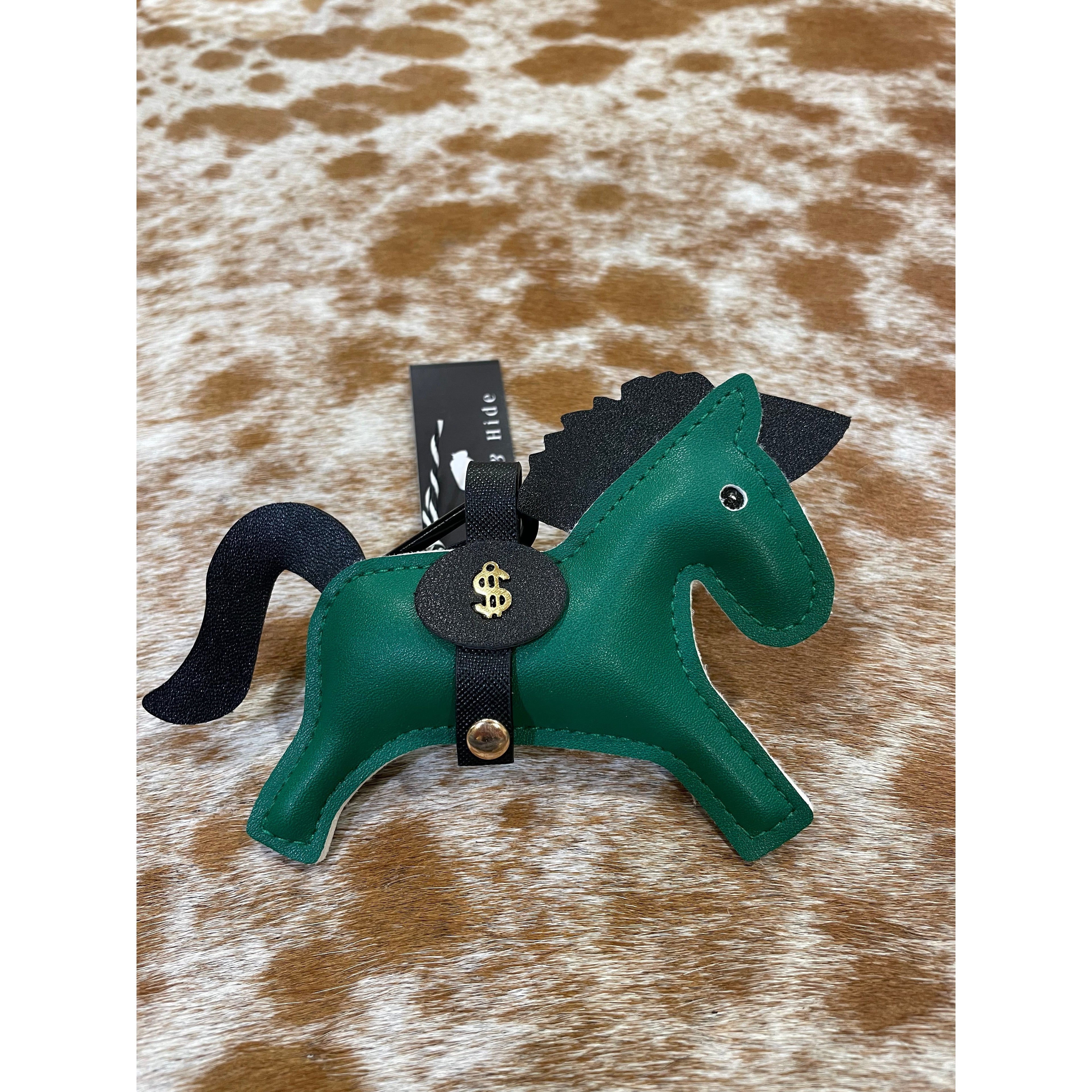 Leather Pony Pendant Keychain