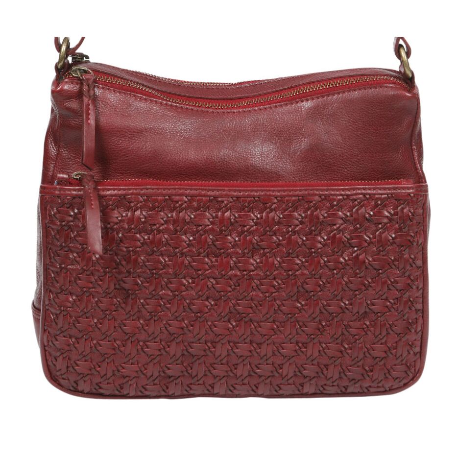 Burgandy leather shoulder/crossbody bag