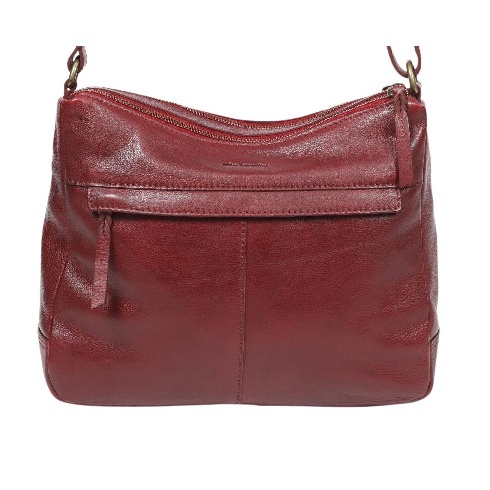 Burgandy leather shoulder/crossbody bag