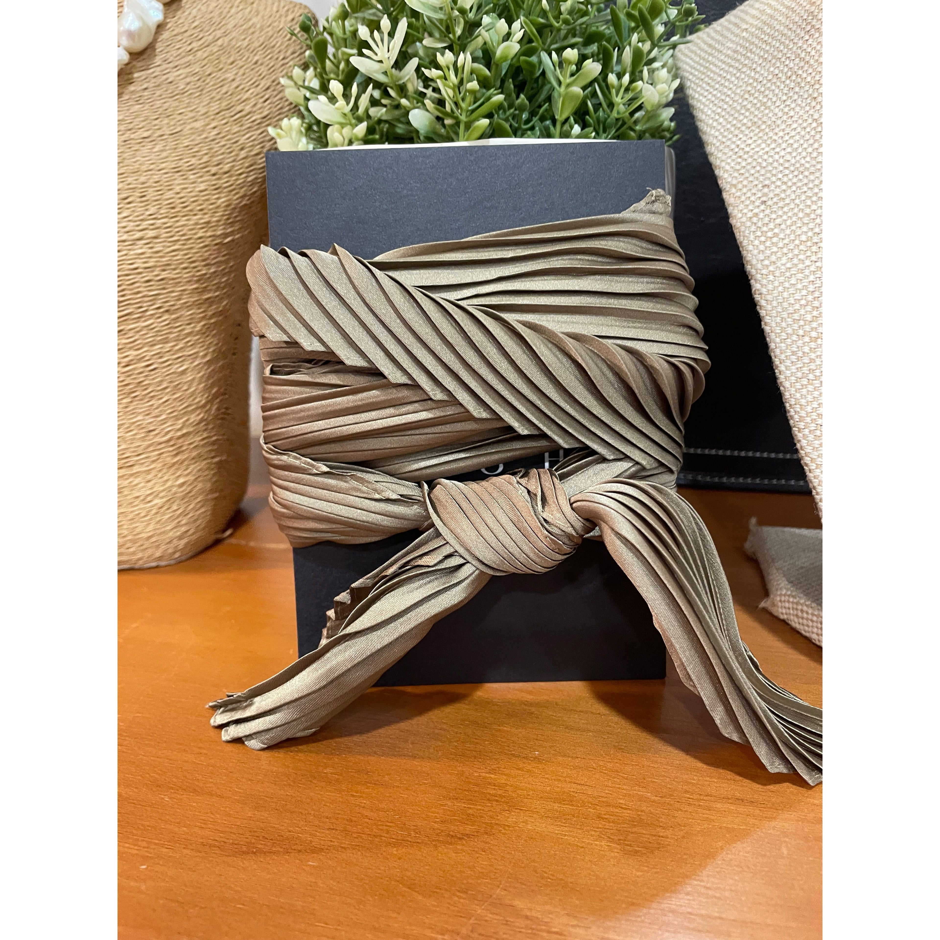 Pleated Silk Twilly Neck Ties