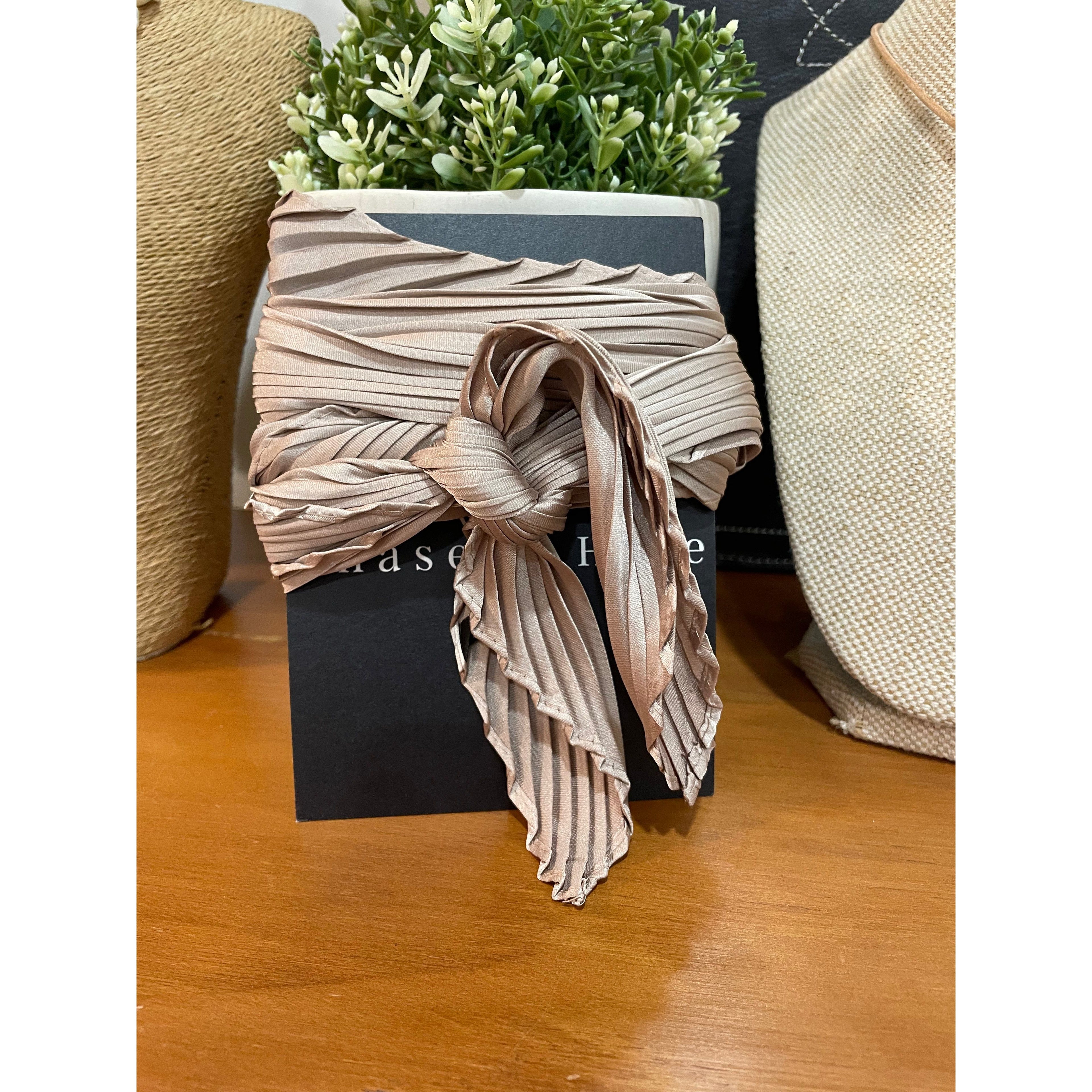 Pleated Silk Twilly Neck Ties
