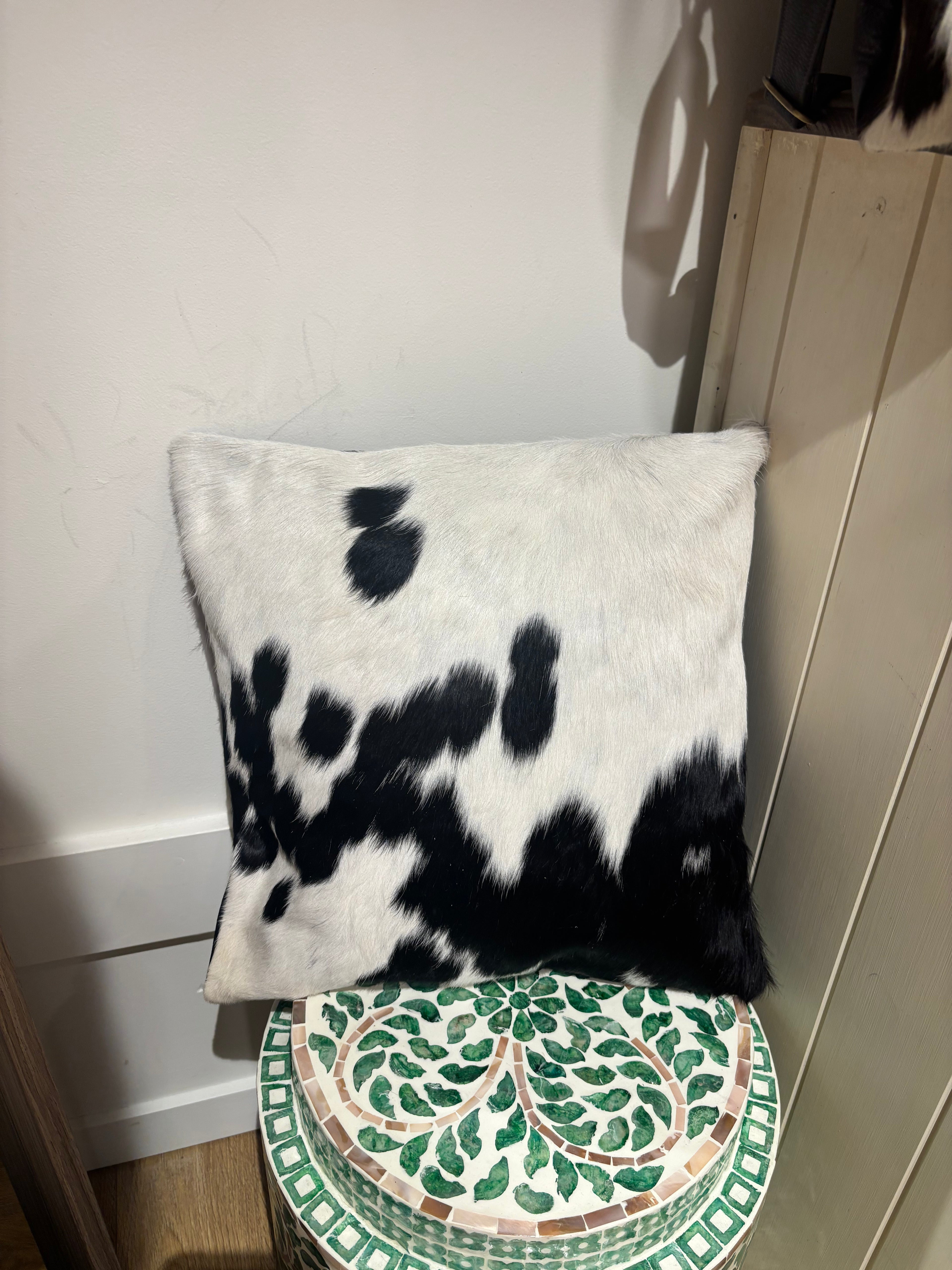 Hide and leather Cushion