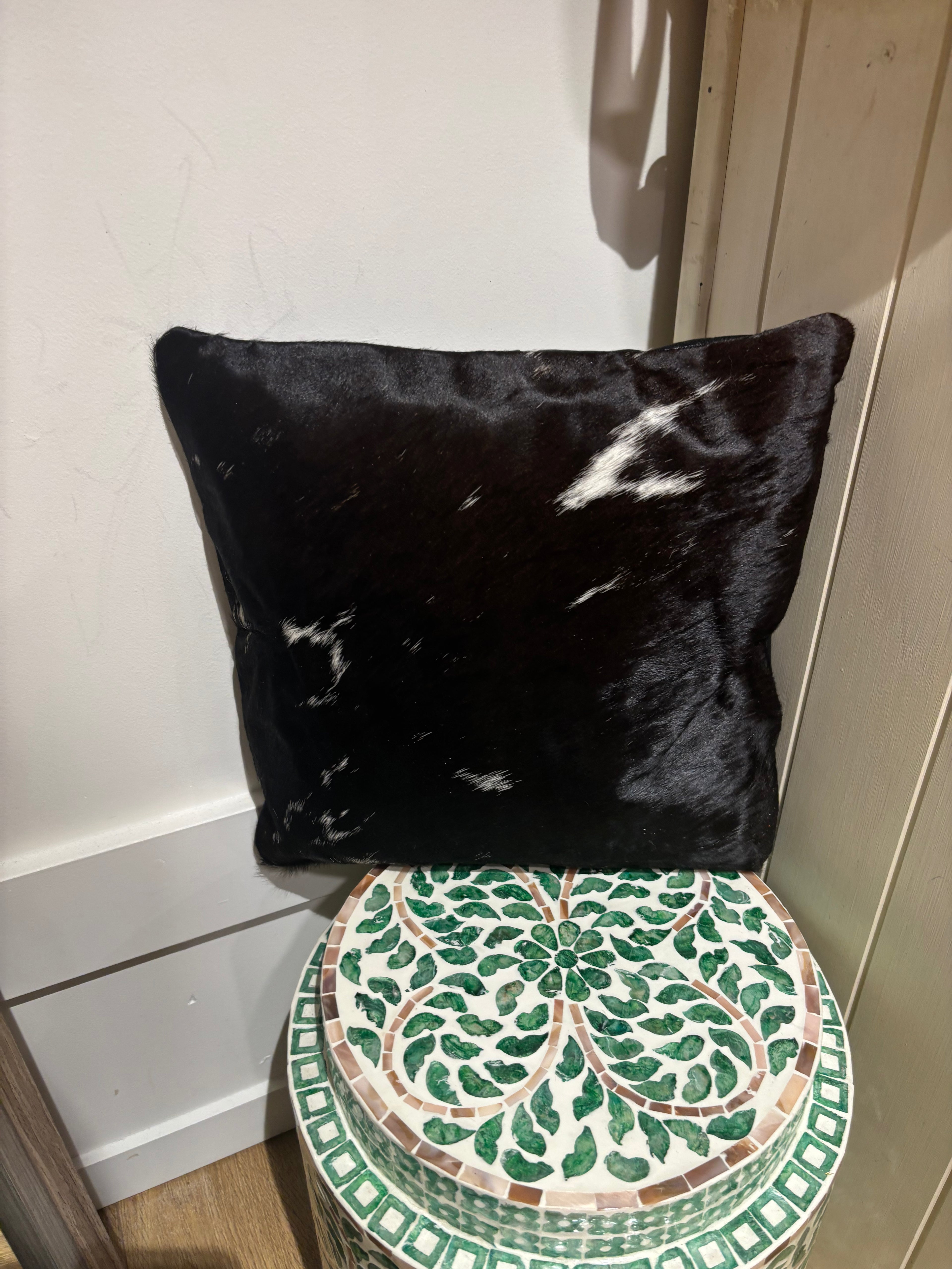 Hide and leather Cushion