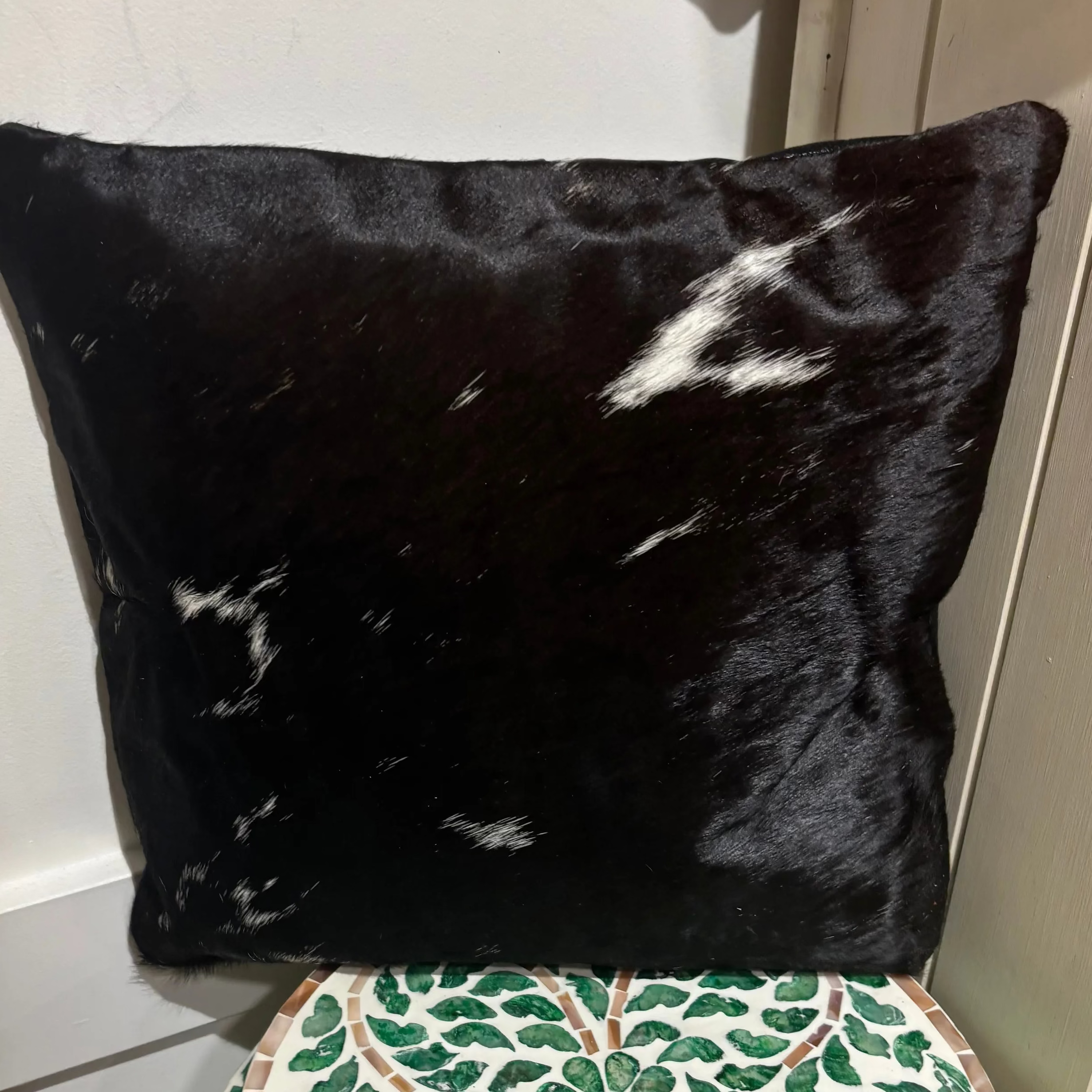 Hide and leather Cushion