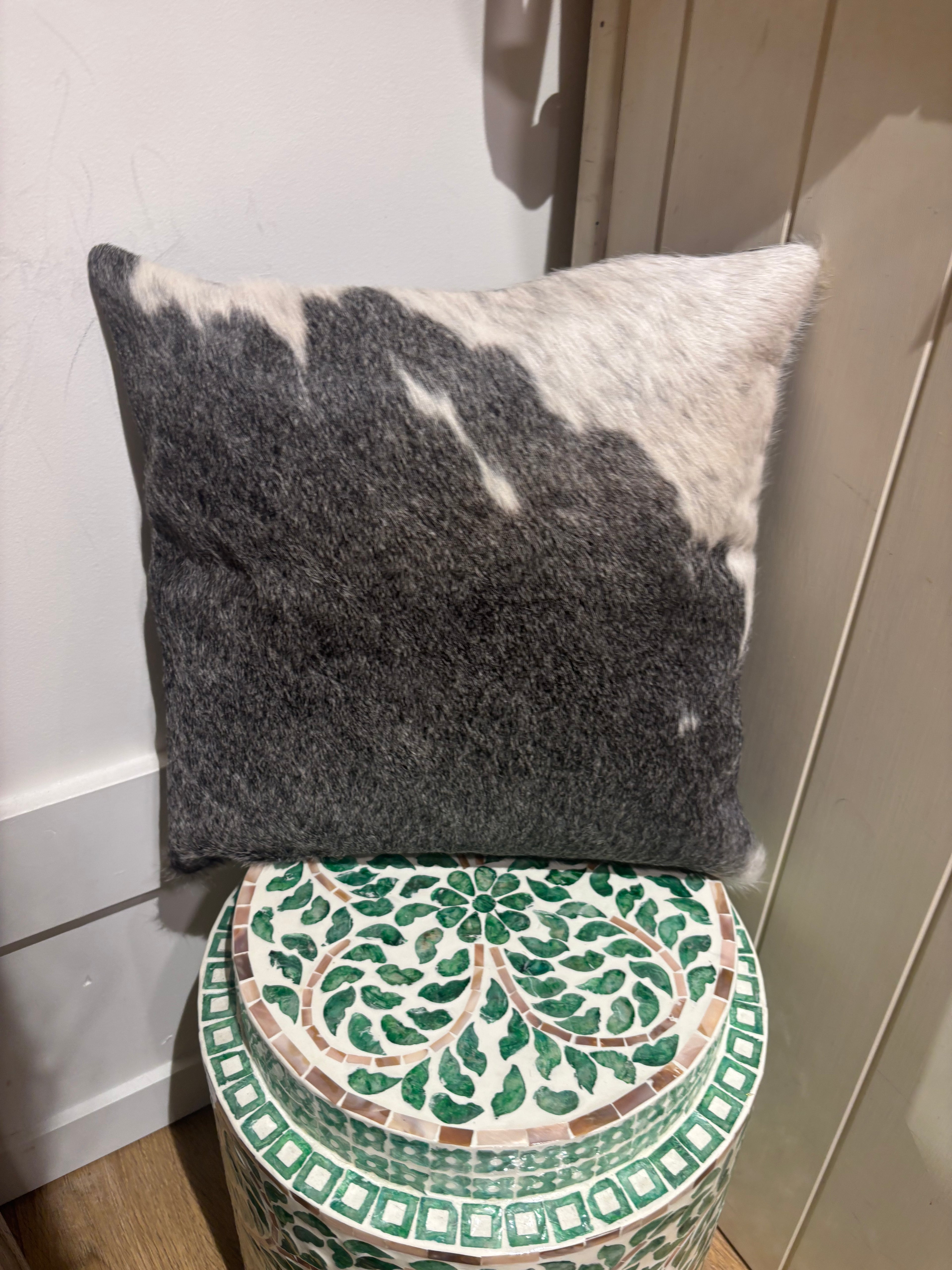 Hide and leather Cushion