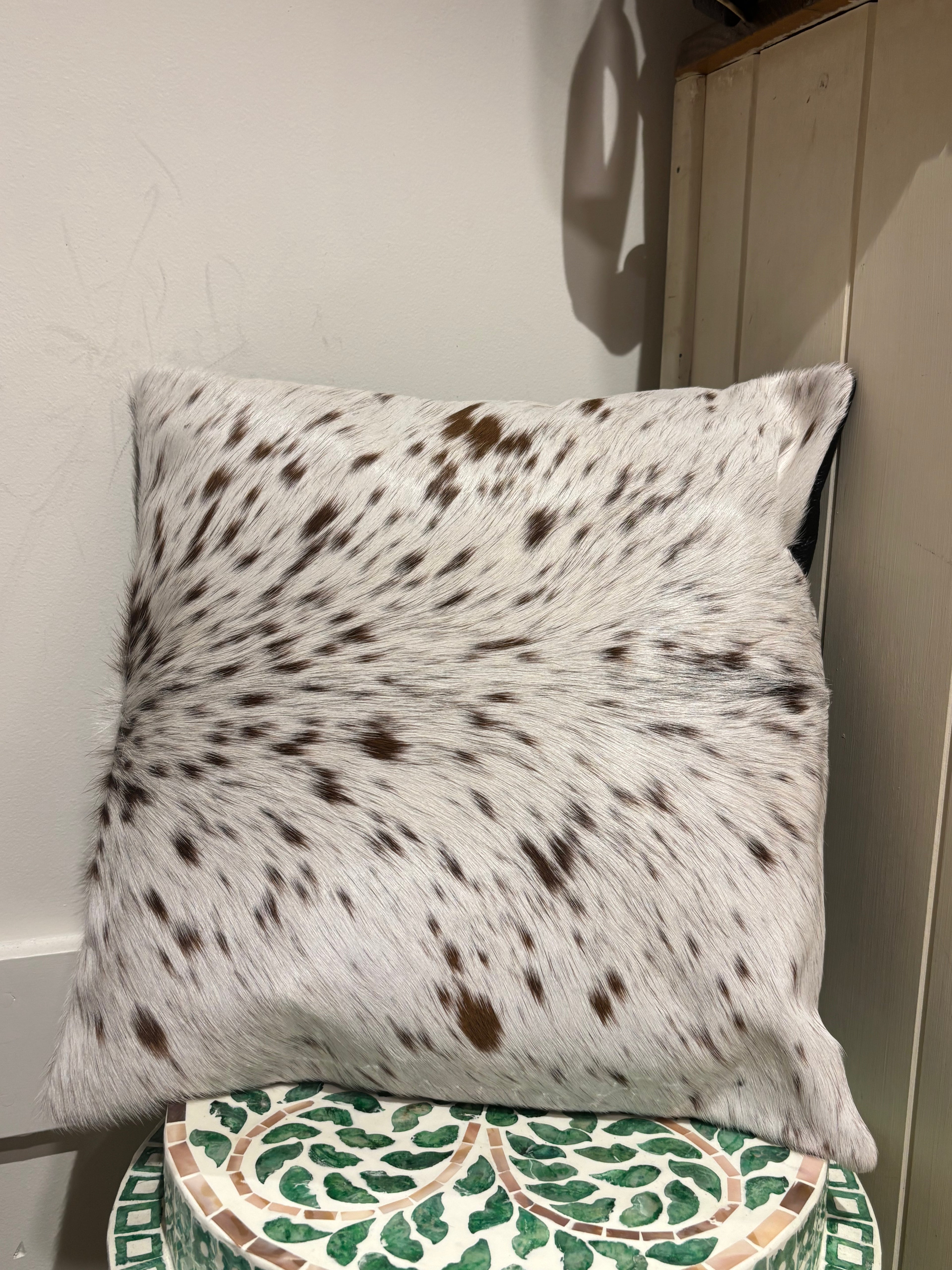 Hide and leather Cushion