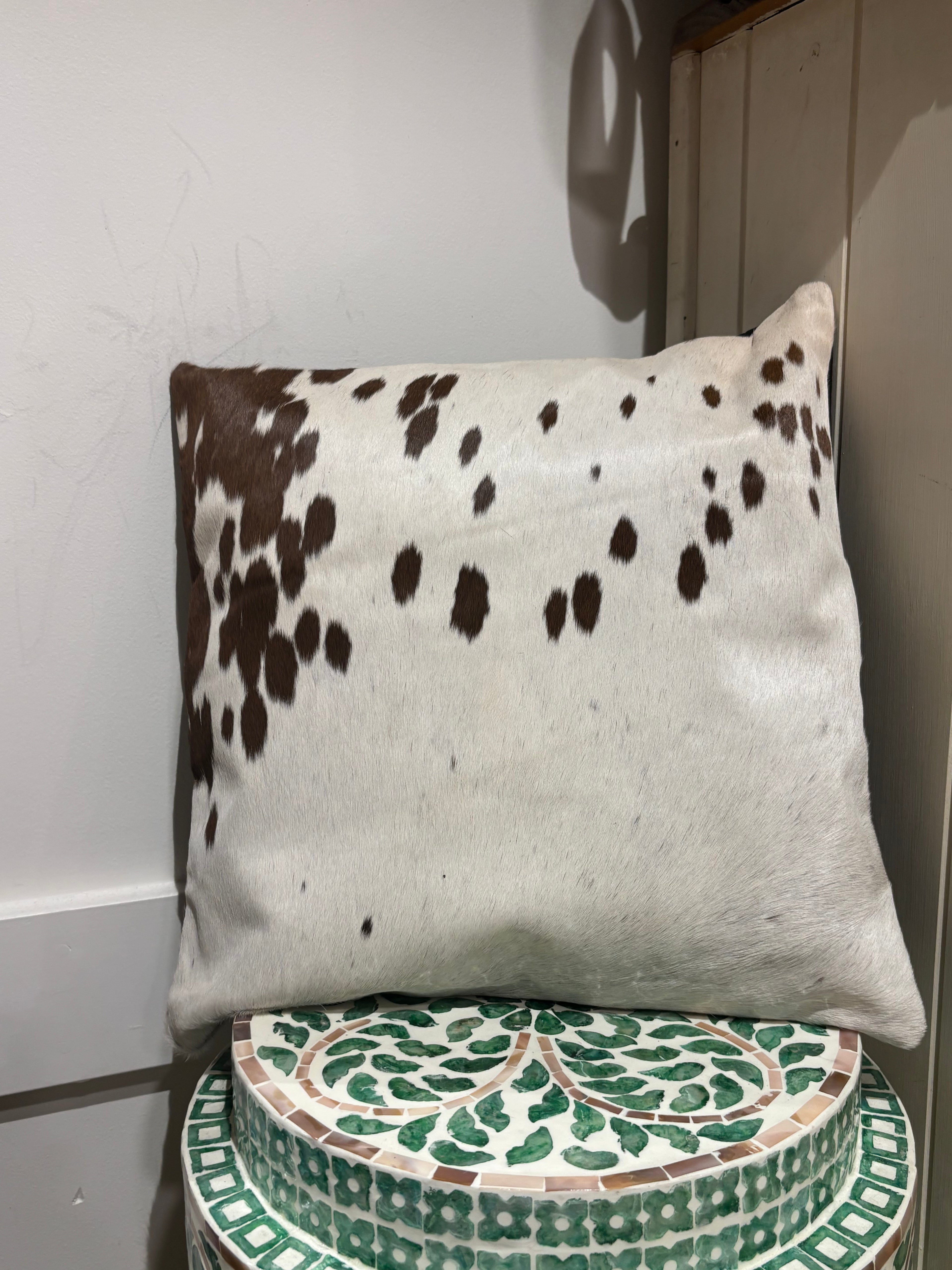 Hide and leather Cushion