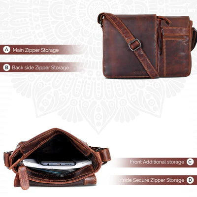 Leather Shoulder Crossbody Bag - 191048