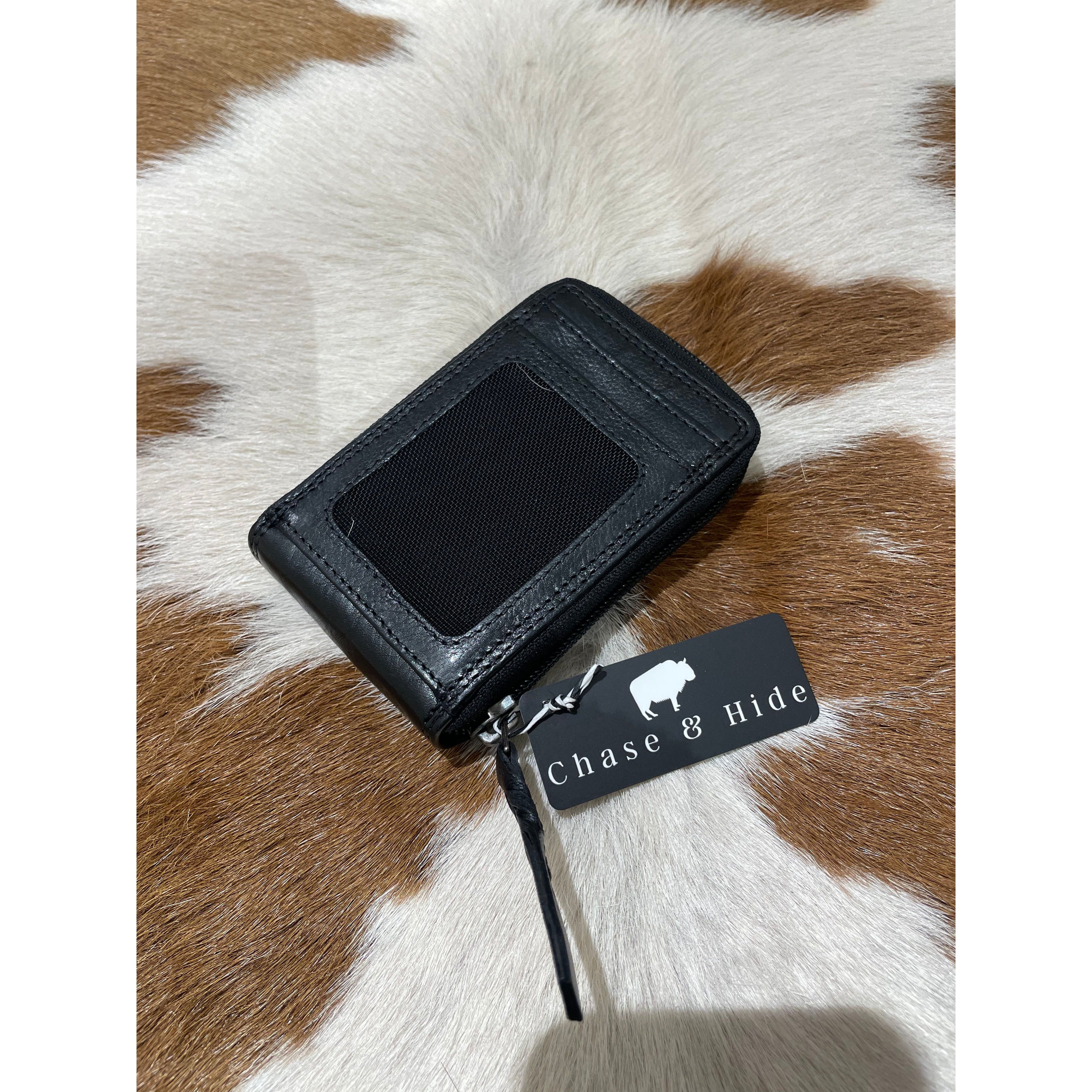 Leather Zip Around Card Wallet