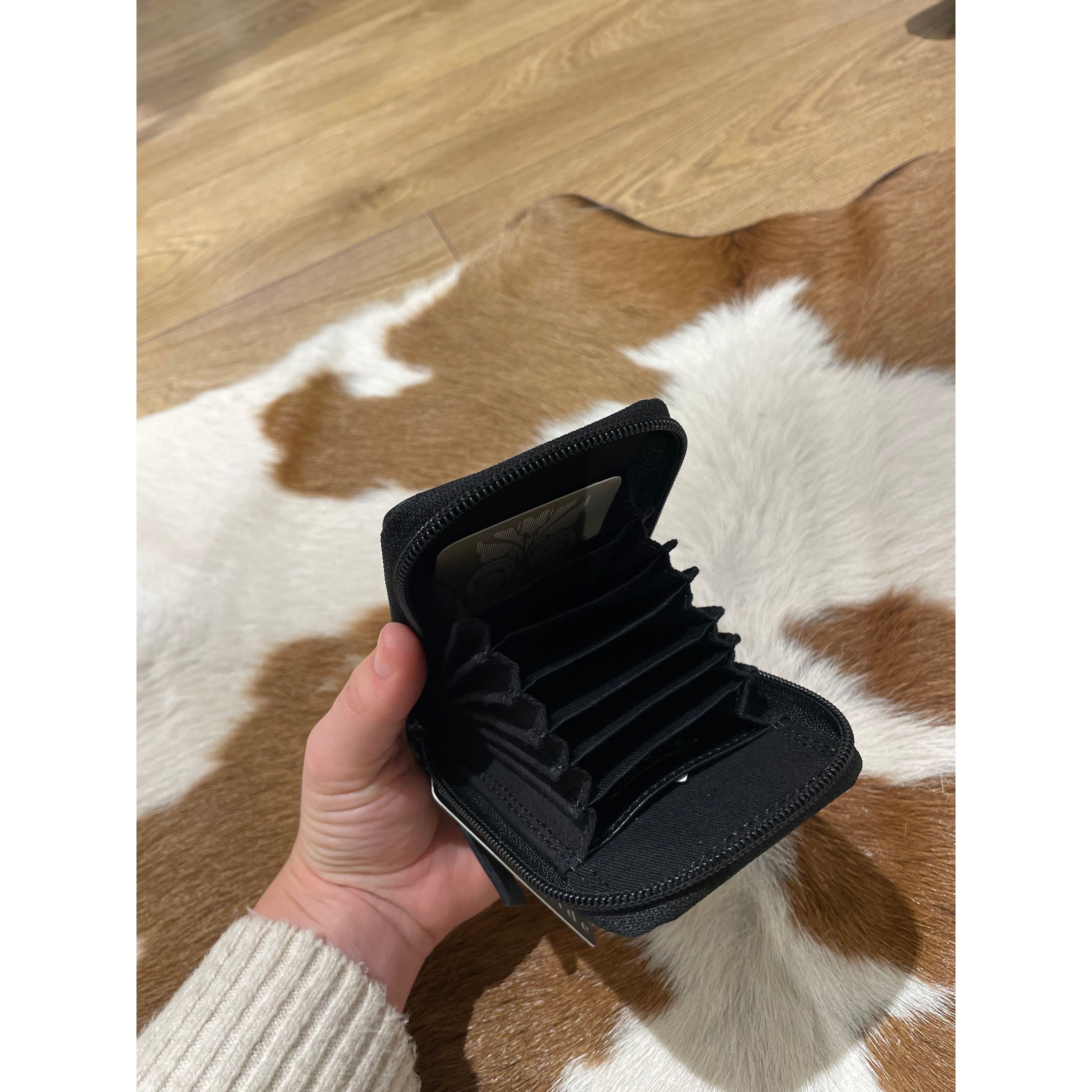Leather Zip Around Card Wallet