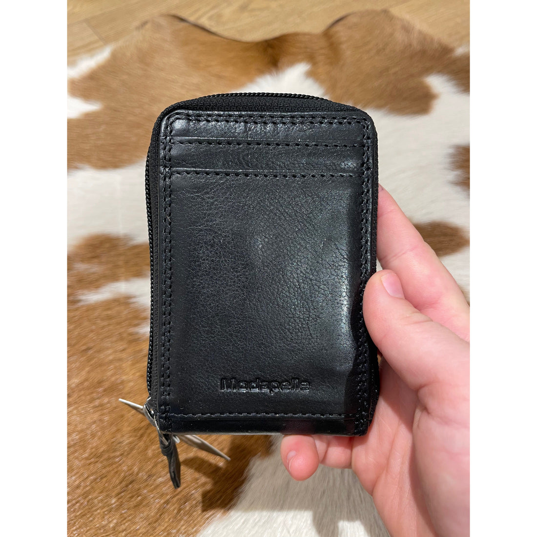 Leather Zip Around Card Wallet