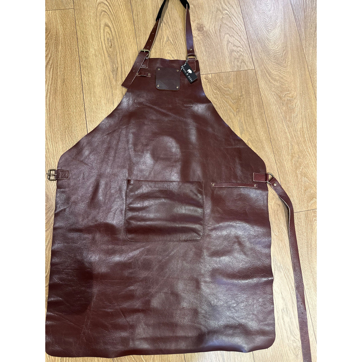 Classic Chestnut Leather Apron Durable, Stylish & Handmade