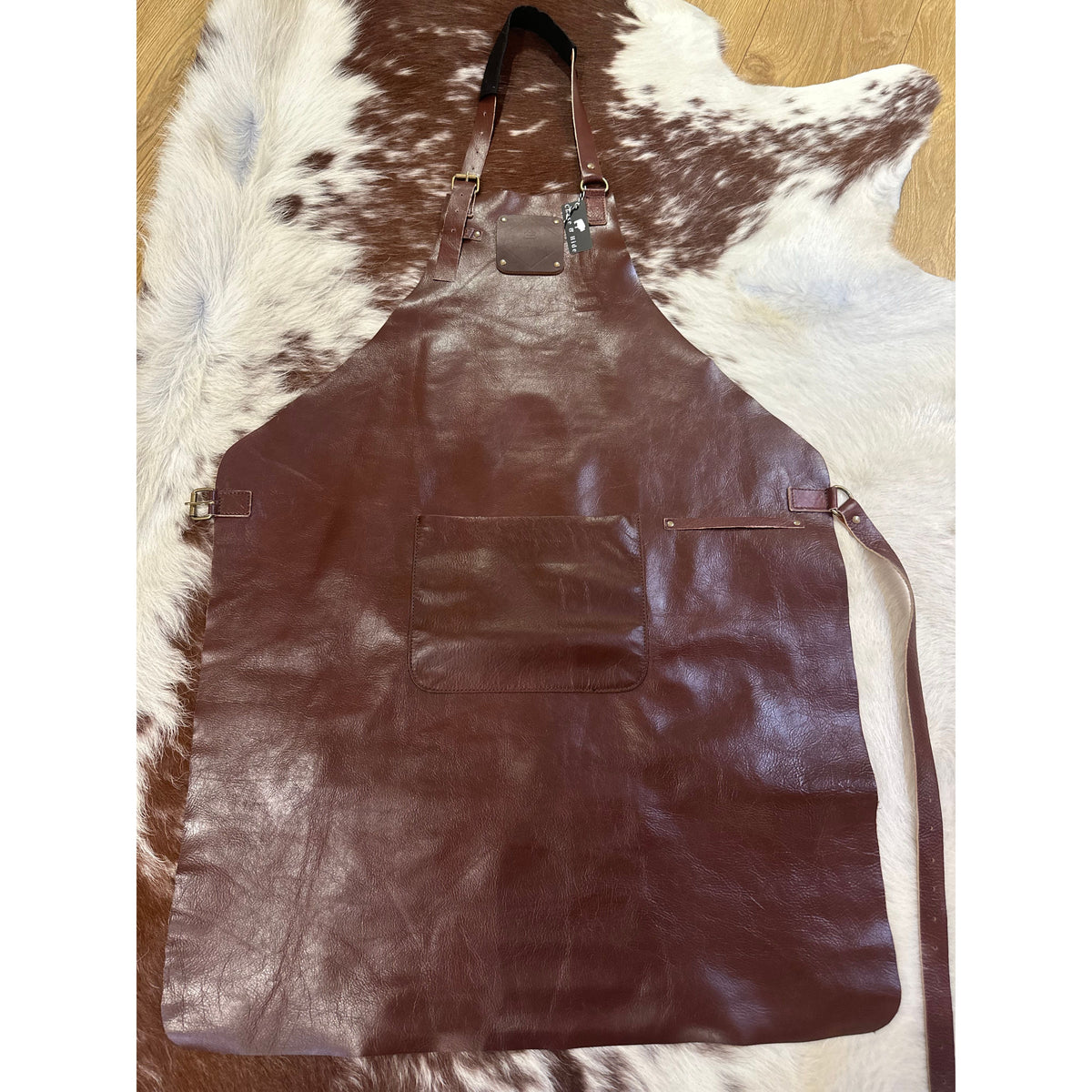 Classic Chestnut Leather Apron Durable, Stylish & Handmade