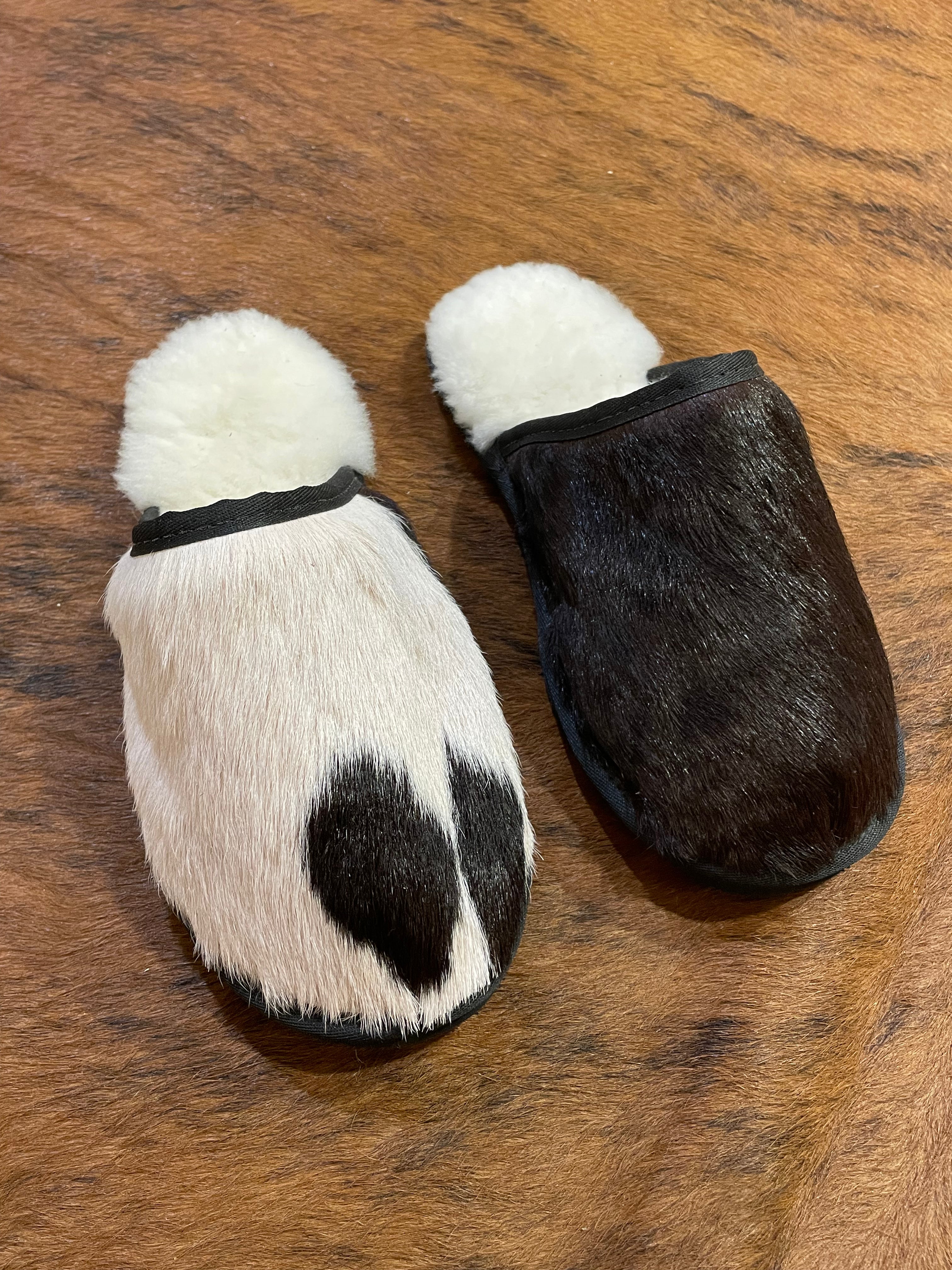 Cowhide Slippers