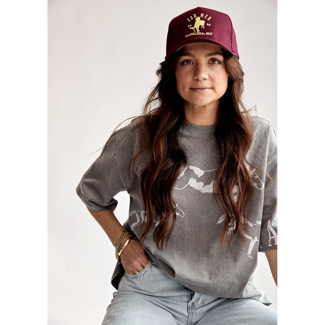 FAR MER Branded Cap - Maroon
