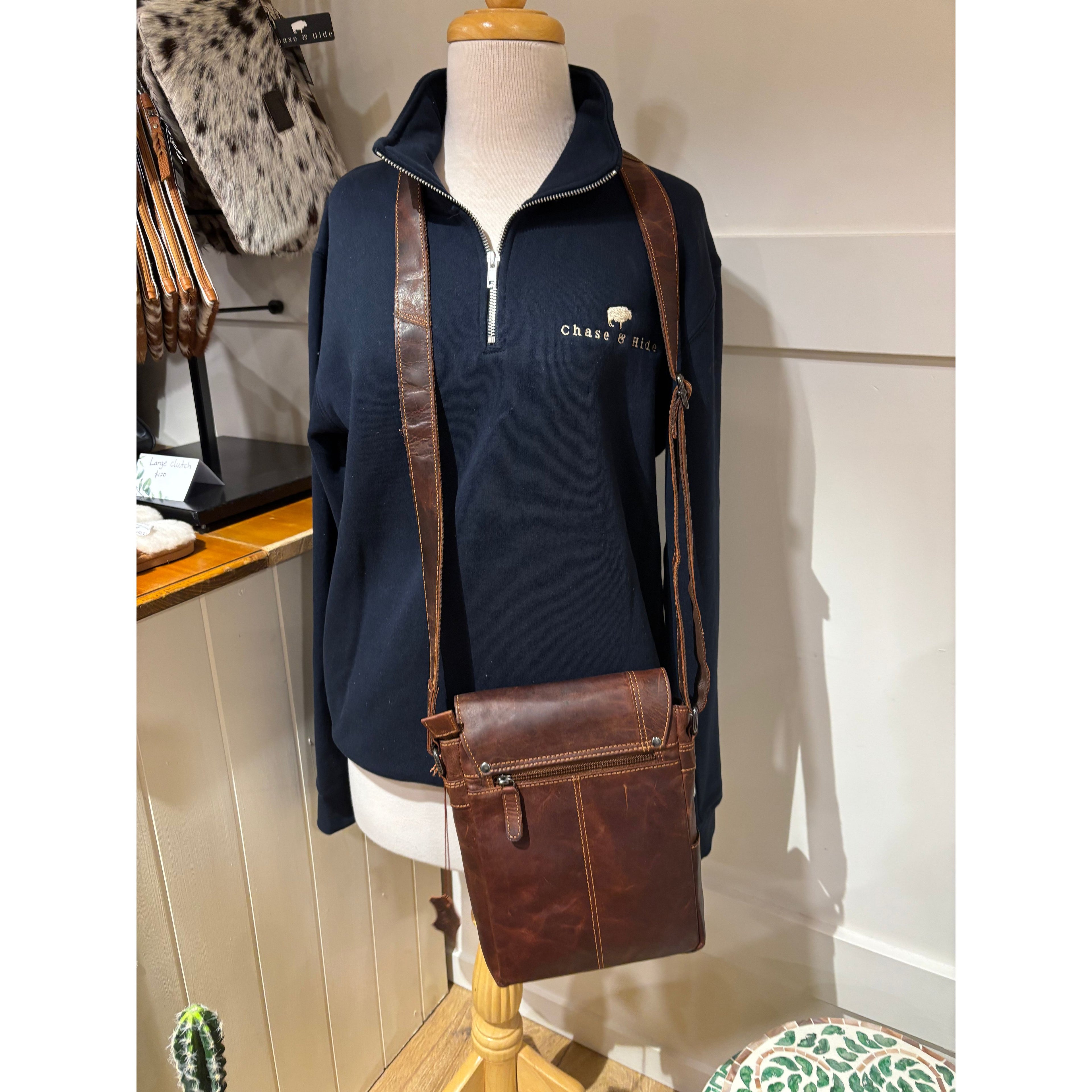 Leather Shoulder Crossbody Bag - 6307