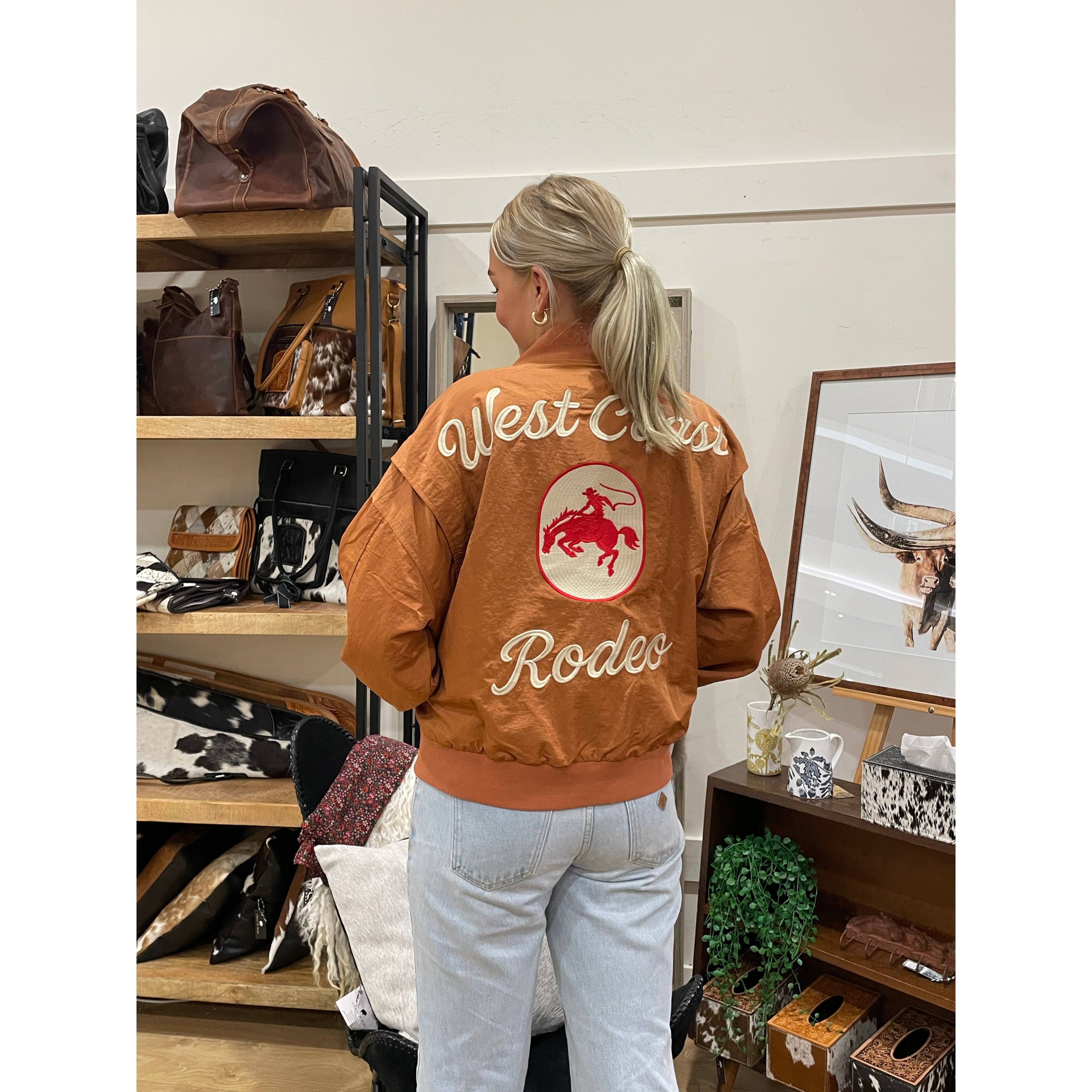 WEST COAST RODEO EMBROIDERED BOMBER JACKET