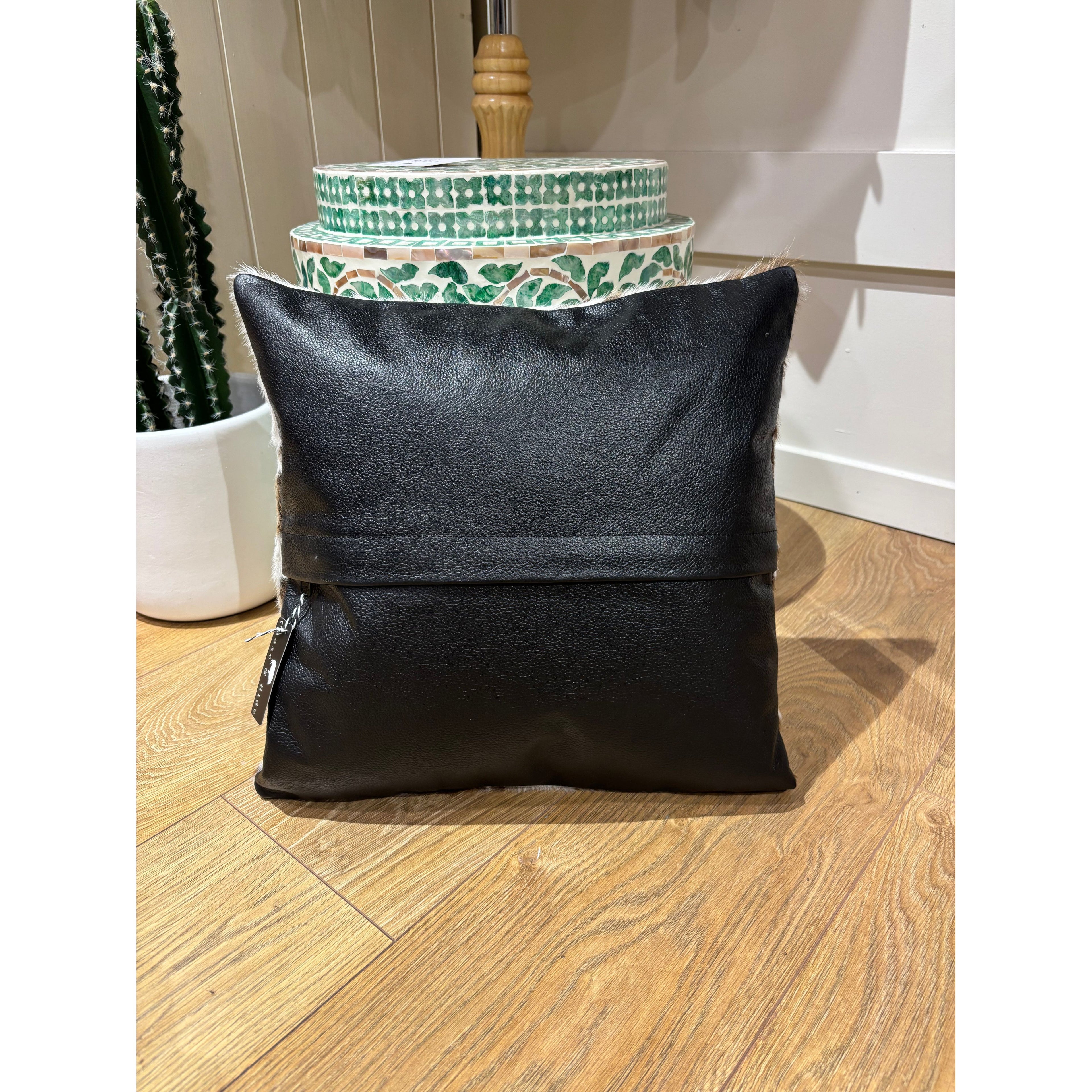 Hide and leather Cushion