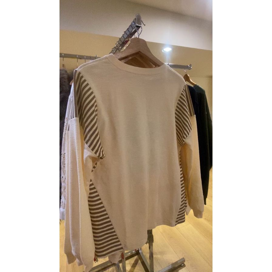 Lemon Western Print Colorblocked Long Sleeve Cotton Blouse