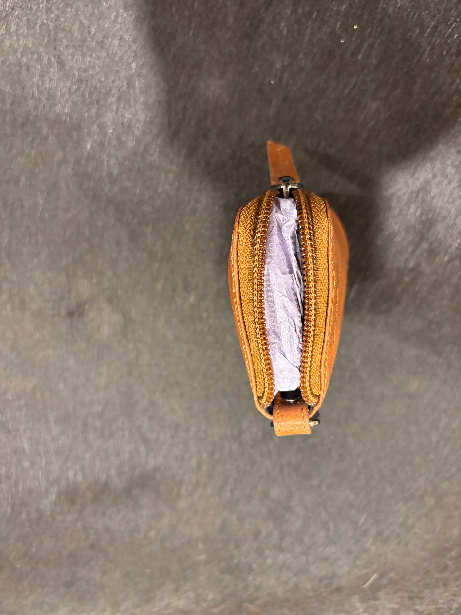 Vintage Leather Coin/Money Keychain 3116