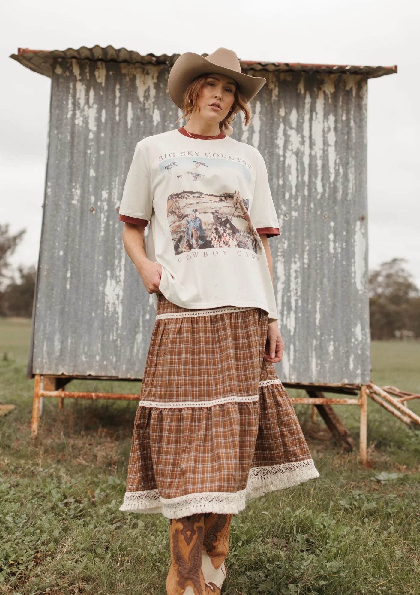 Cowboy Camp Crew Tee Farmer By Whitney