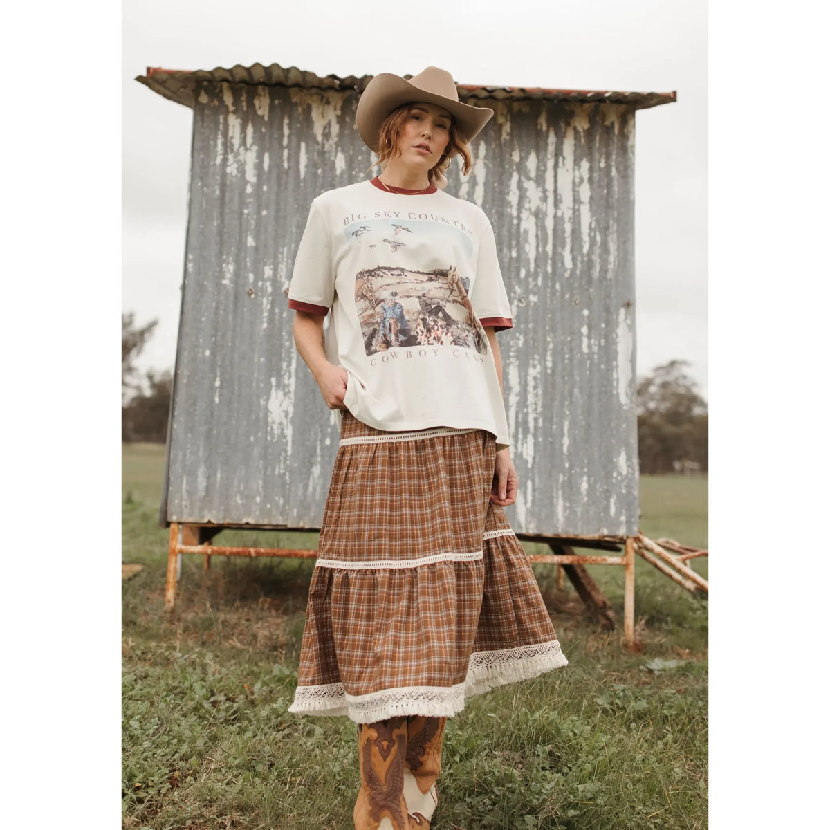 Cowboy Camp Crew Tee Farmer By Whitney
