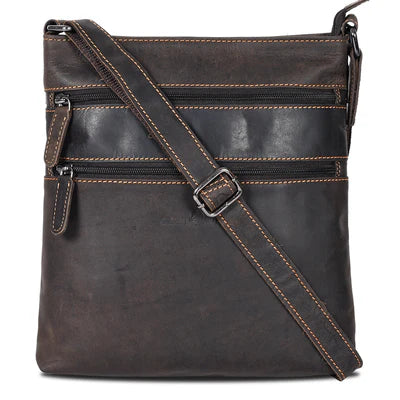Leather Crossbody Bag - 6309