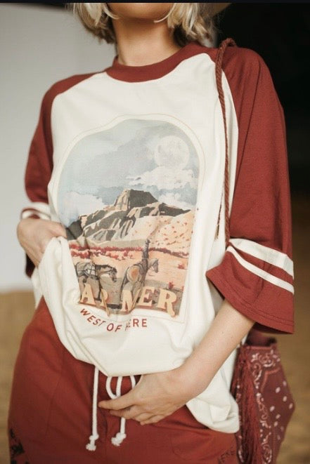 PRE ORDER West Of Here Raglan Far mer by Whitney