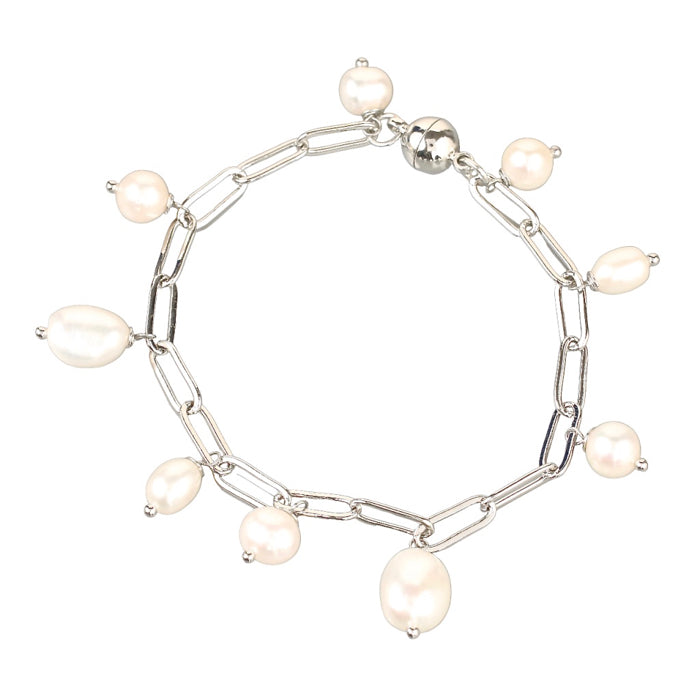 Evie Pearl Bracelet Silver