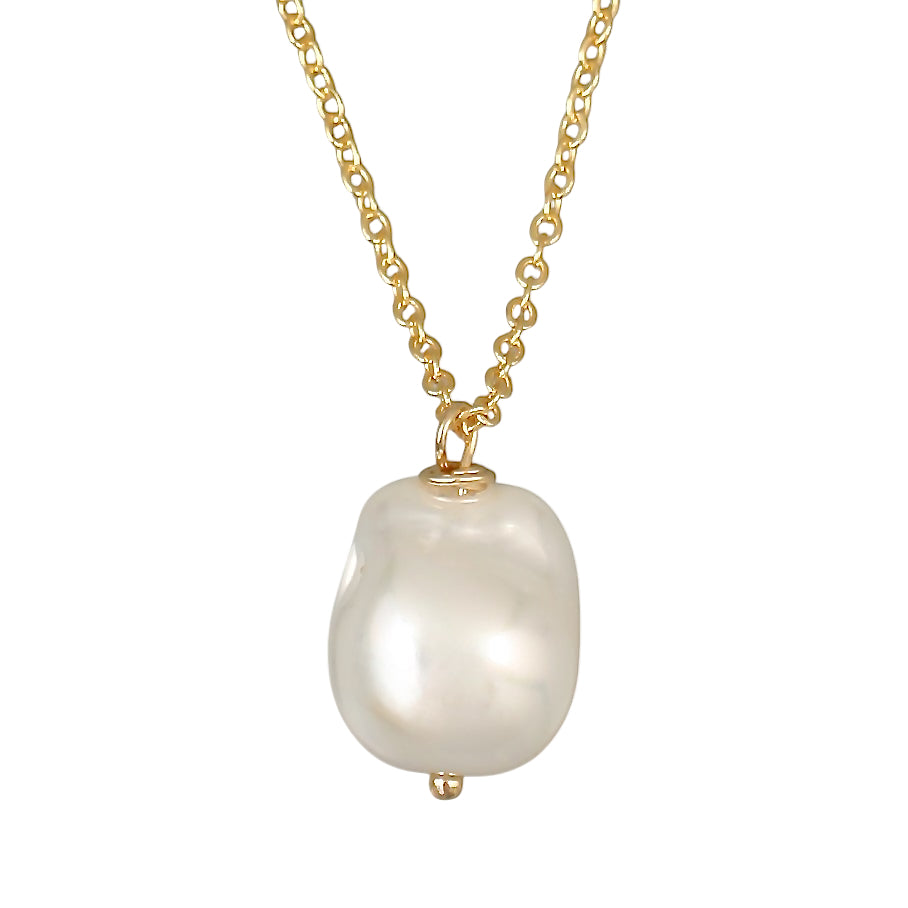 Shell Pearl Pendant Gold