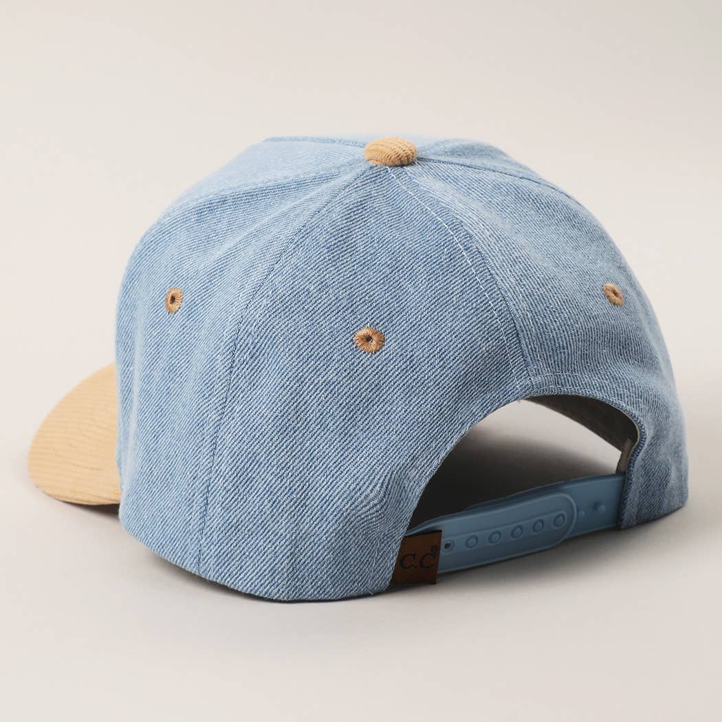 EXPENSIVE DIFFICULT Denim Corduroy Trucker Hat
