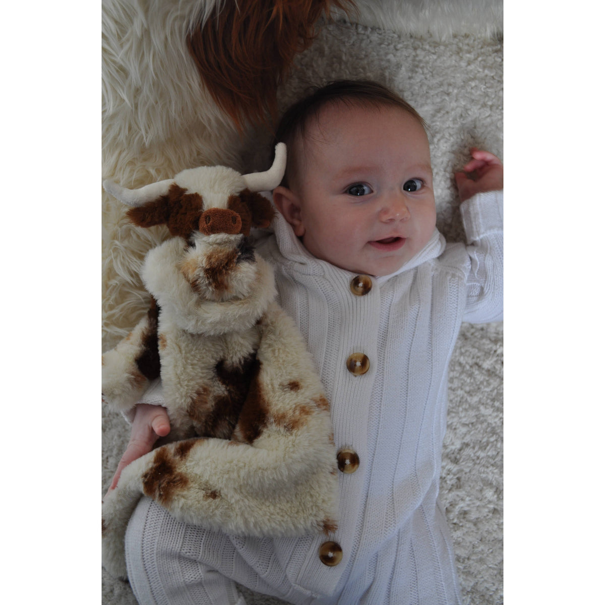 Texas Longhorn Highland Cow Soft Toy Soother Comforter 29cm